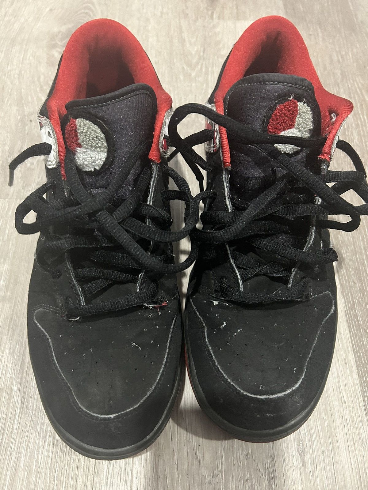image of Nike Jordan Playoff Pack 8 Dunk Low Shoes in Black/White/Red, Men's (Size 11)
