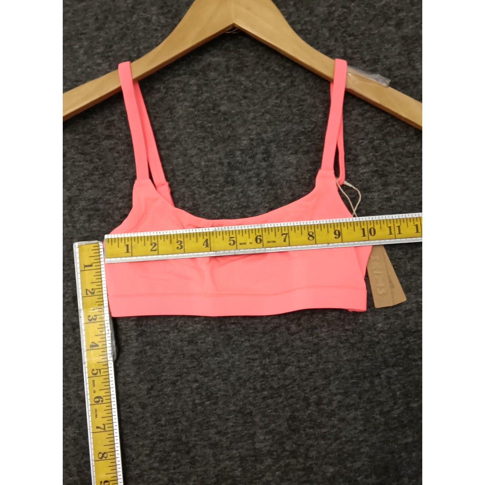 SKIMS SKIMS Bralette Shirt Womens XXS Nectarine Fits Everybody Scoop Neck Bra Size ONE SIZE - 4 Thumbnail
