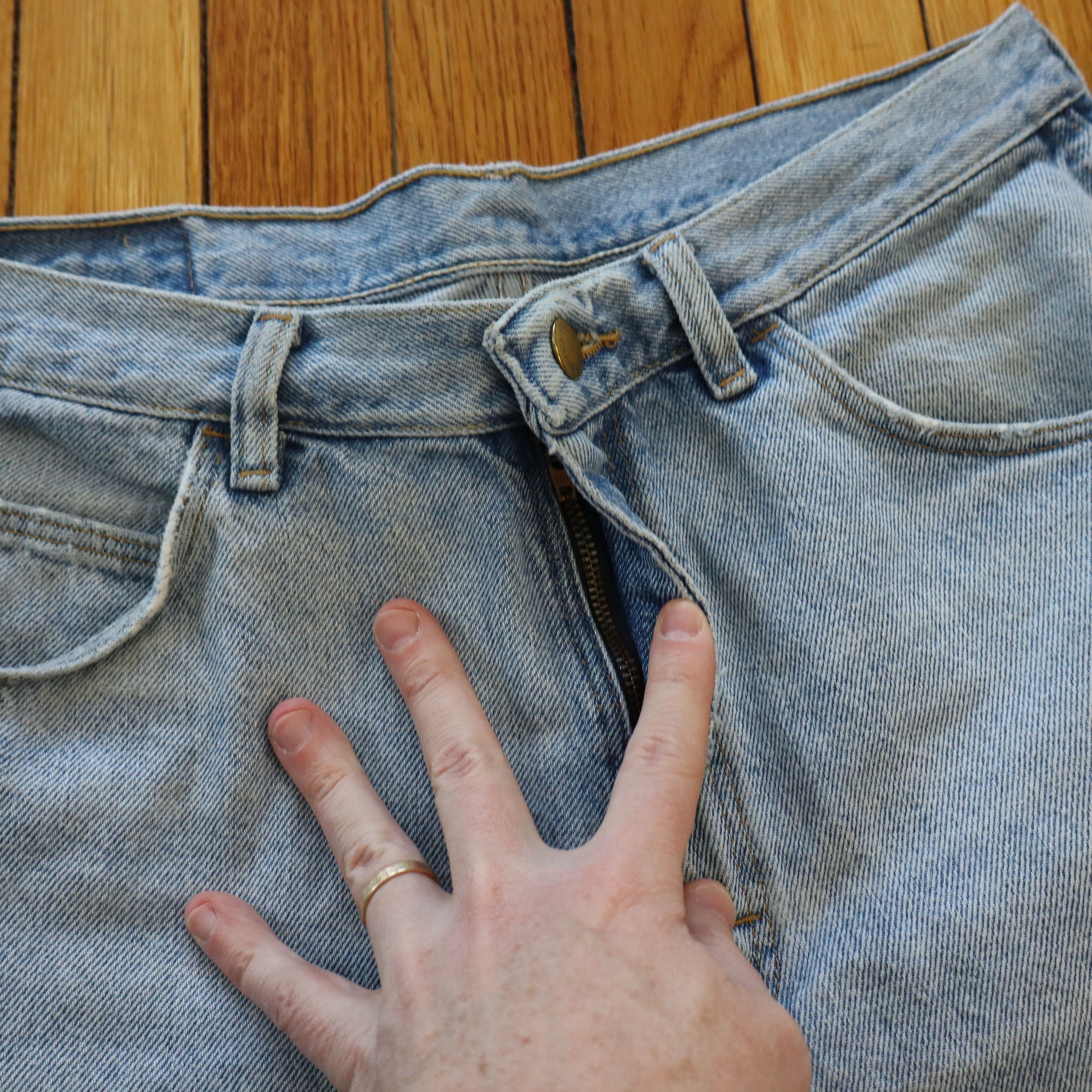 Carhartt × Dickies × Wrangler 90s Y2K Free Ballin Wide Leg Baggy Skater Denim Shorts Jorts Size US 31 - 4 Thumbnail