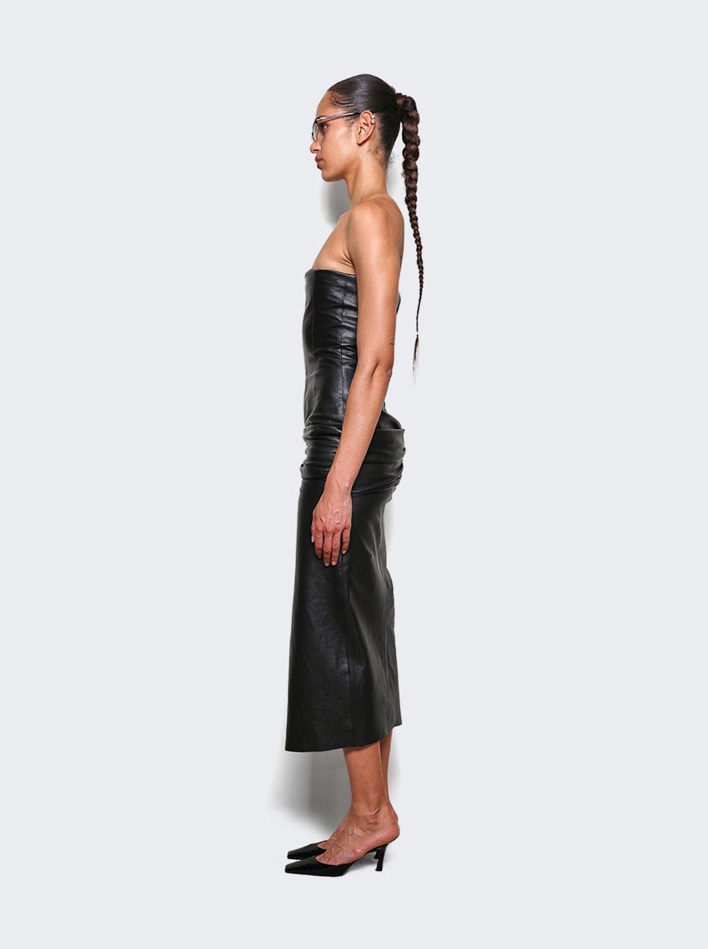 The Attico o1mle0526 Midi Dress in Black Size S / US 4 / IT 40 - 4 Thumbnail