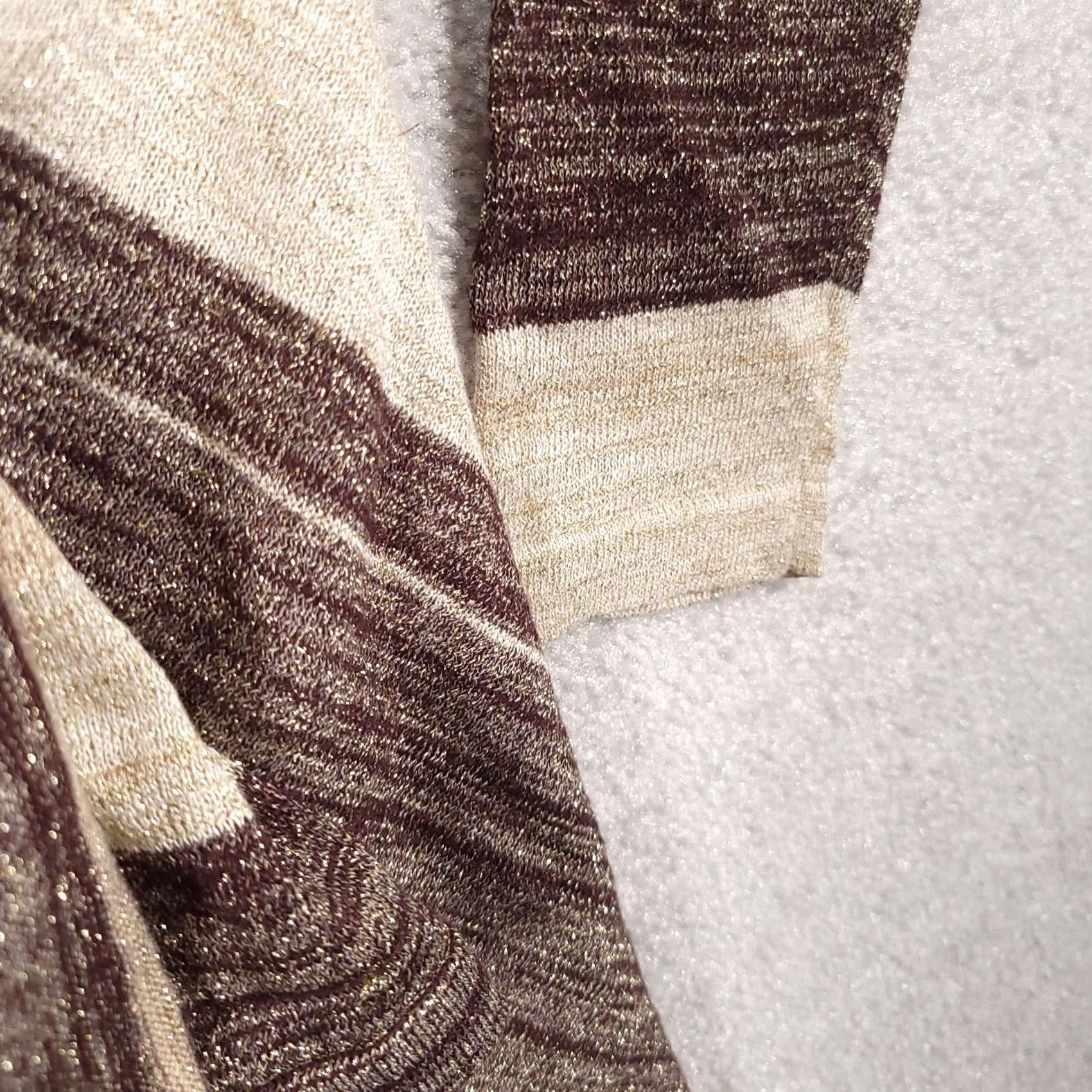 Charter Club Charter Club Cardigan Knit Brown Open Front Glitter Women's Petite Small Size S / US 4 / IT 40 - 5 Thumbnail