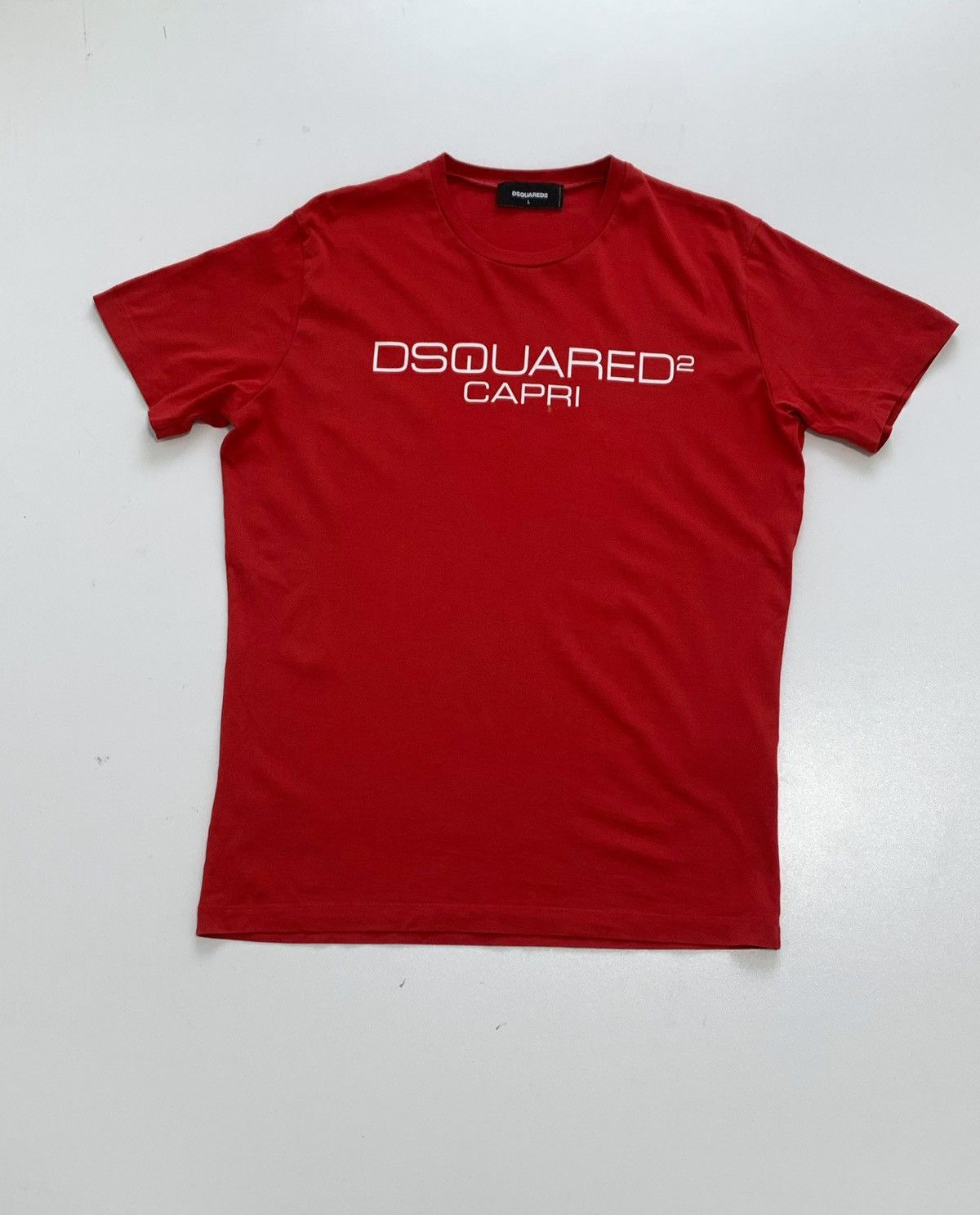 Dsquared2 Dsquared2 Capri T Shirt Red Cotton Mens Size L Size US L / EU 52-54 / 3 - 1 Thumbnail