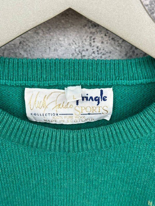 Pringle Of Scotland Pringle of Scotland Argyle Stripe Crew Wool Sweater Mentol Size US L / EU 52-54 / 3 - 11 Thumbnail