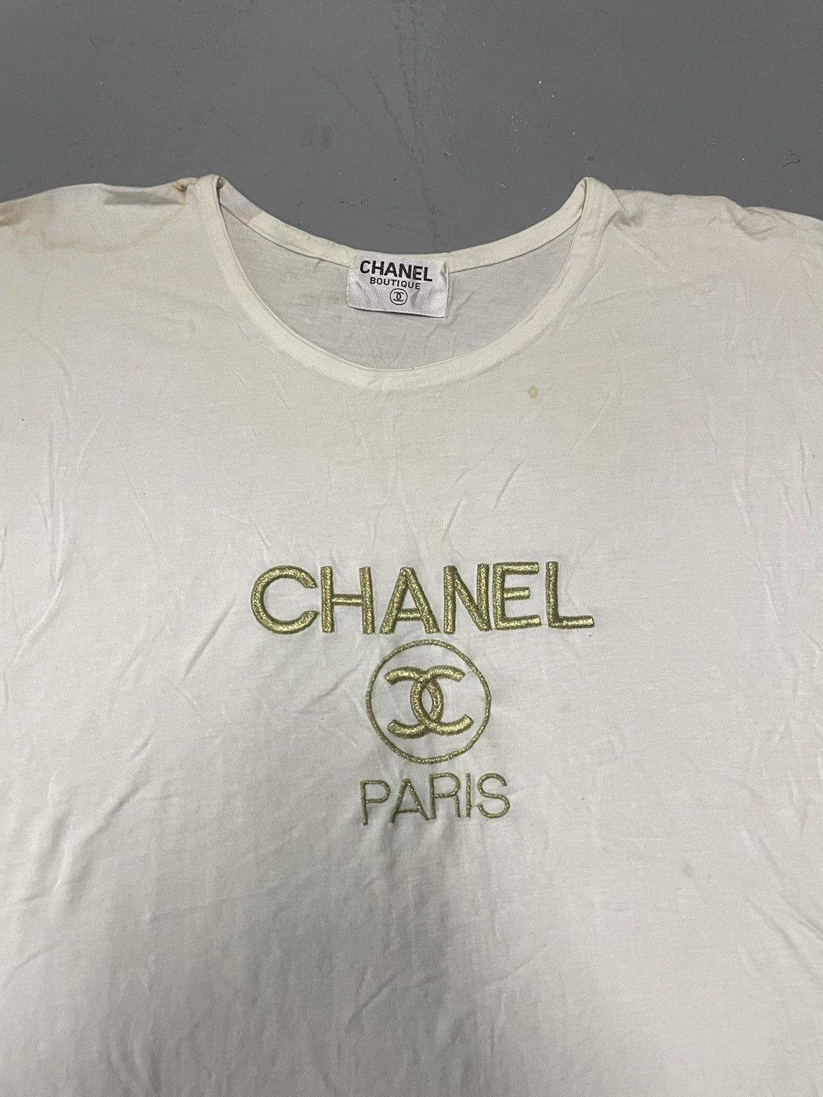 Vintage Vintage Chanel Croptop shirt Size L / US 10 / IT 46 - 3 Thumbnail