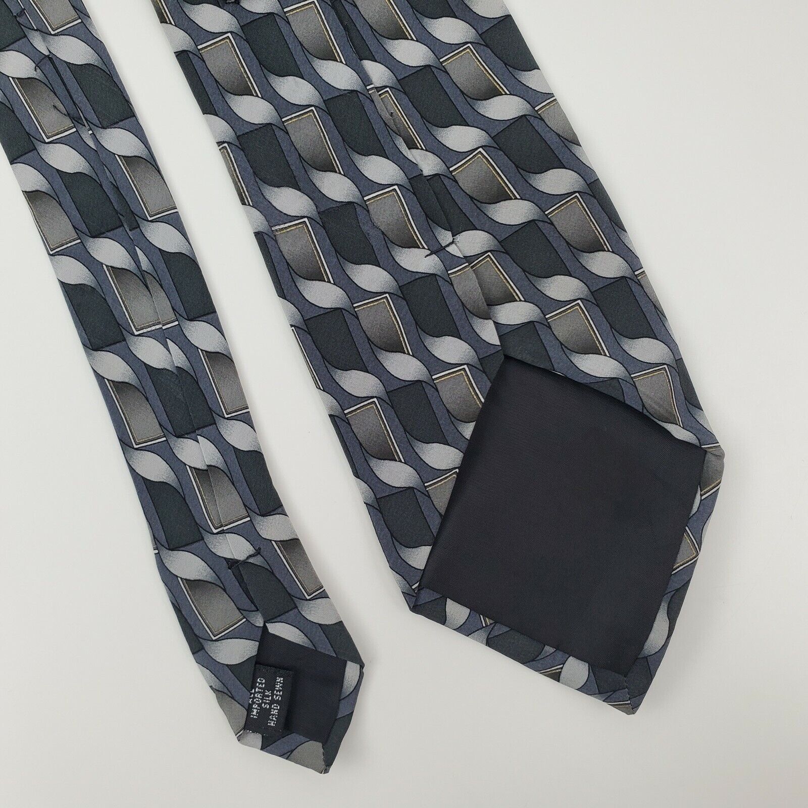Croft & Barrow Croft Barrow Geometric Silver Silk Tie Classic Size ONE SIZE - 5 Thumbnail