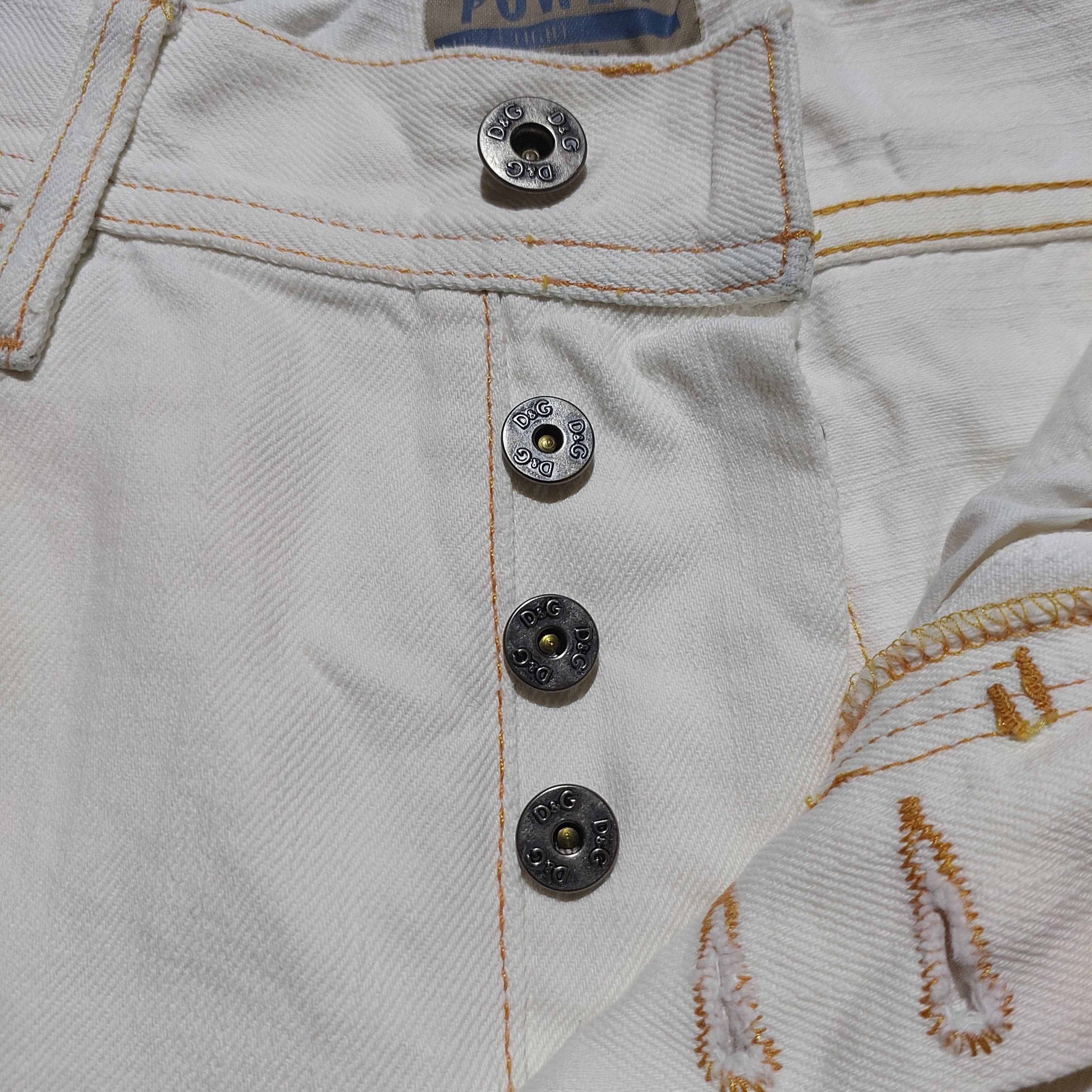 Dolce & Gabbana 2000s Dolce&Gabbana Audacious Ripped White Tight Fit Jeans Size US 29 - 6 Thumbnail