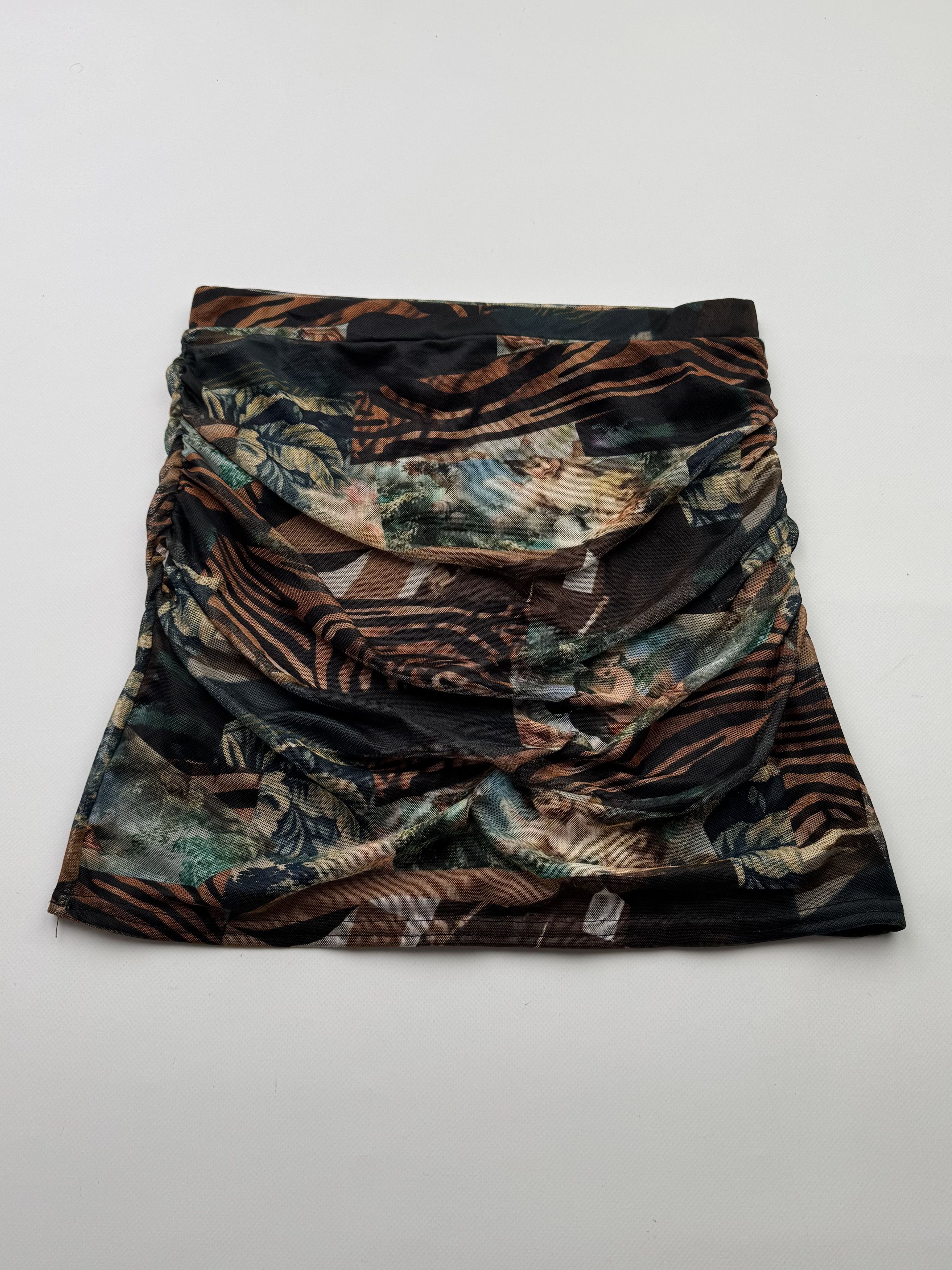 Japanese Brand Vintage Printed Mini Skirt B675(V273)E2 Size 25" / US 0 / IT 36 - 1 Thumbnail