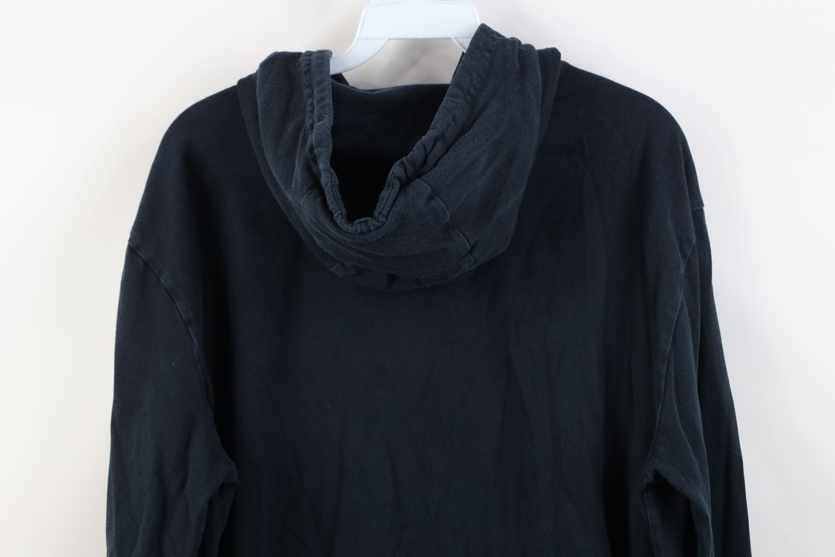 Nike Vintage Y2K Nike Ribbed Knit Hoodie T-Shirt Black Cotton Size US L / EU 52-54 / 3 - 12 Thumbnail