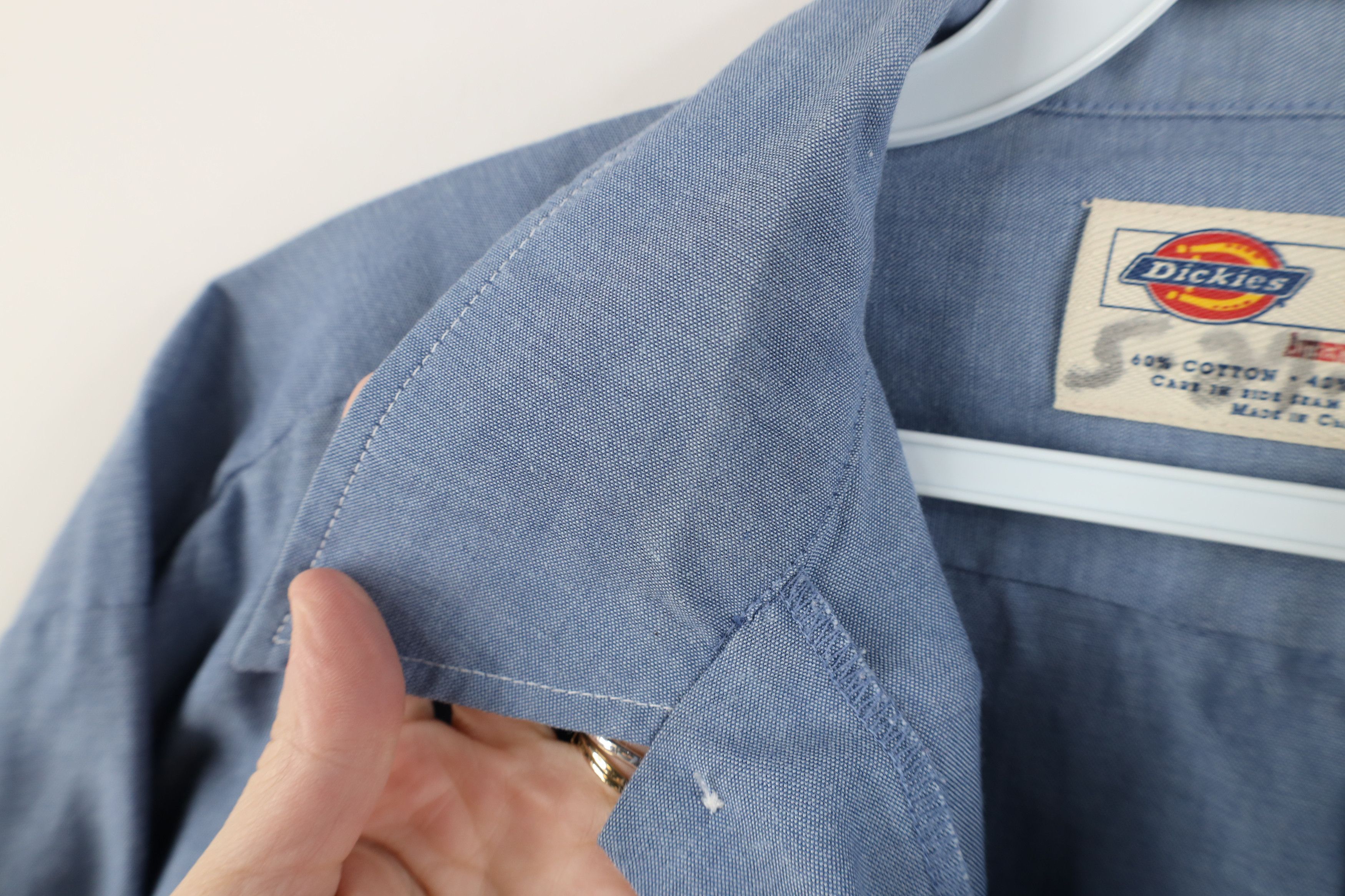 Dickies Vintage 90s Dickies Chambray Mechanic Button Shirt Workwear Size US L / EU 52-54 / 3 - 5 Thumbnail