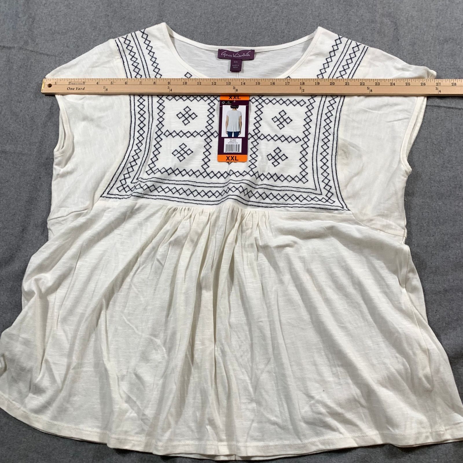 Gloria Vanderbilt Gloria Vanderbilt Shirt Women XXL White Summer Shirt Ladies Size XXL / US 16-18 / IT 52-54 - 5 Thumbnail