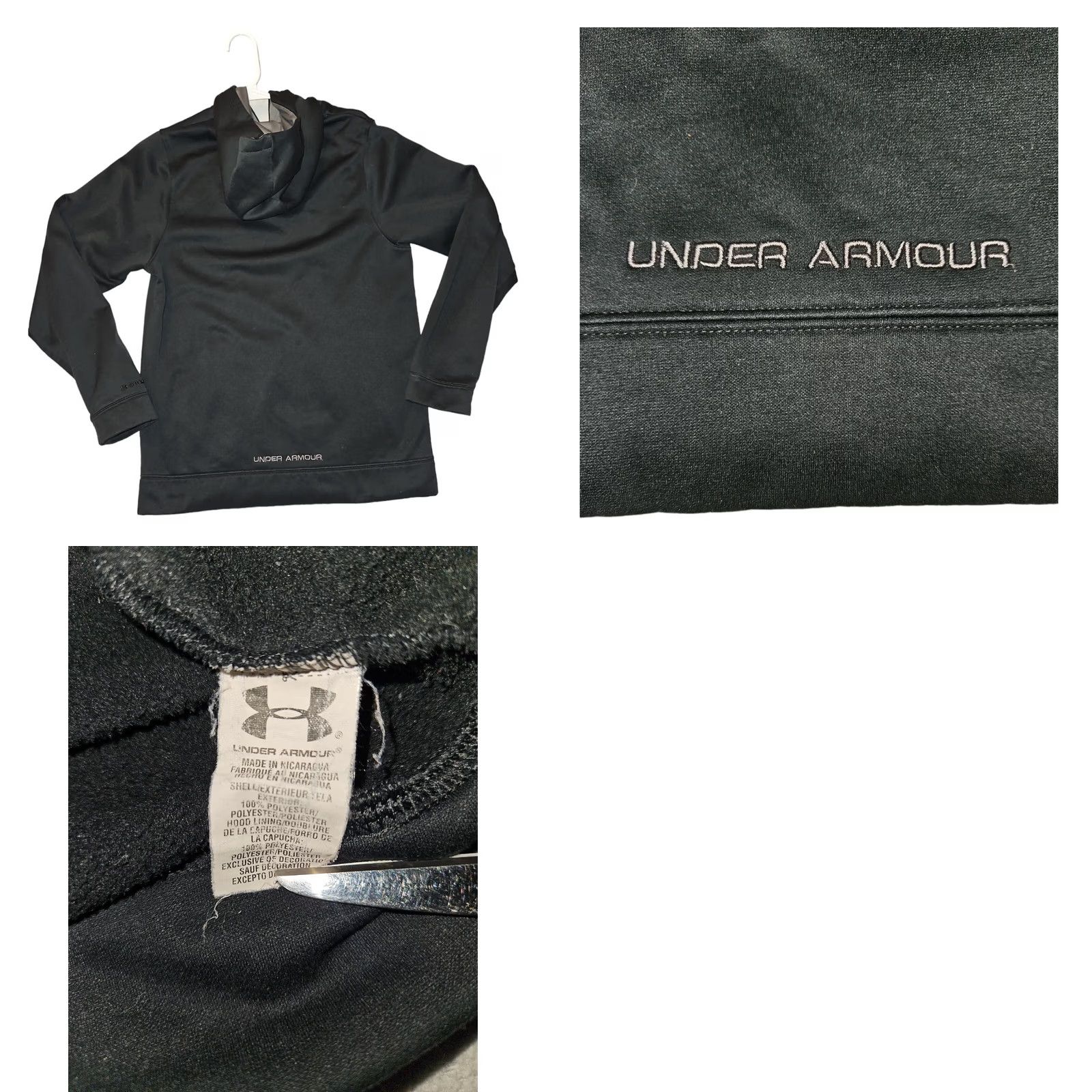 Under Armour Under Armour Storm Hoodie Medium Men's Long Sleeve Black Embroidered Pullover Size US M / EU 48-50 / 2 - 8 Thumbnail