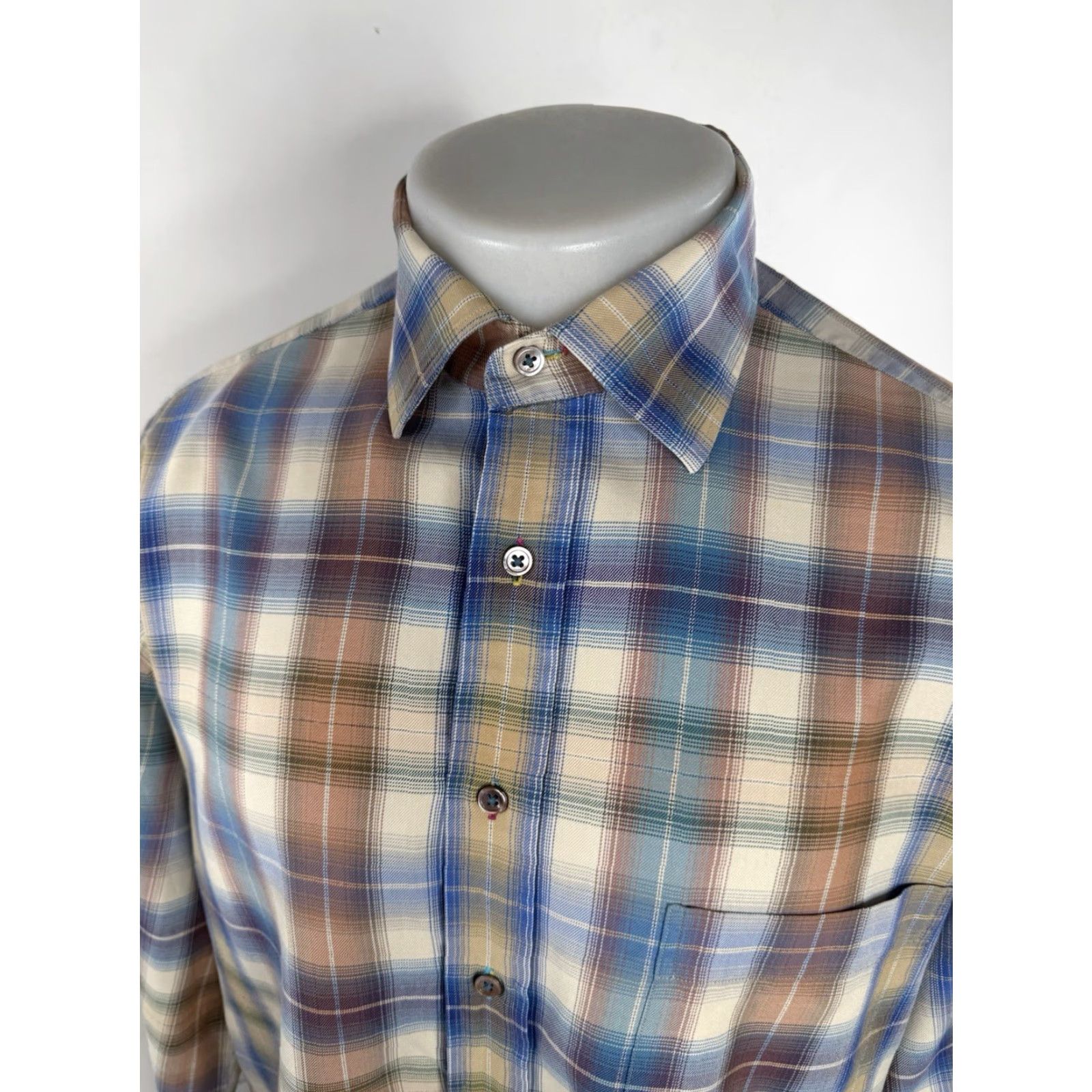 Alexander Julian ALEXANDER JULIAN / PRIVATE RESERVE 2002 Plaid Mens L Shirt Size US L / EU 52-54 / 3 - 3 Thumbnail