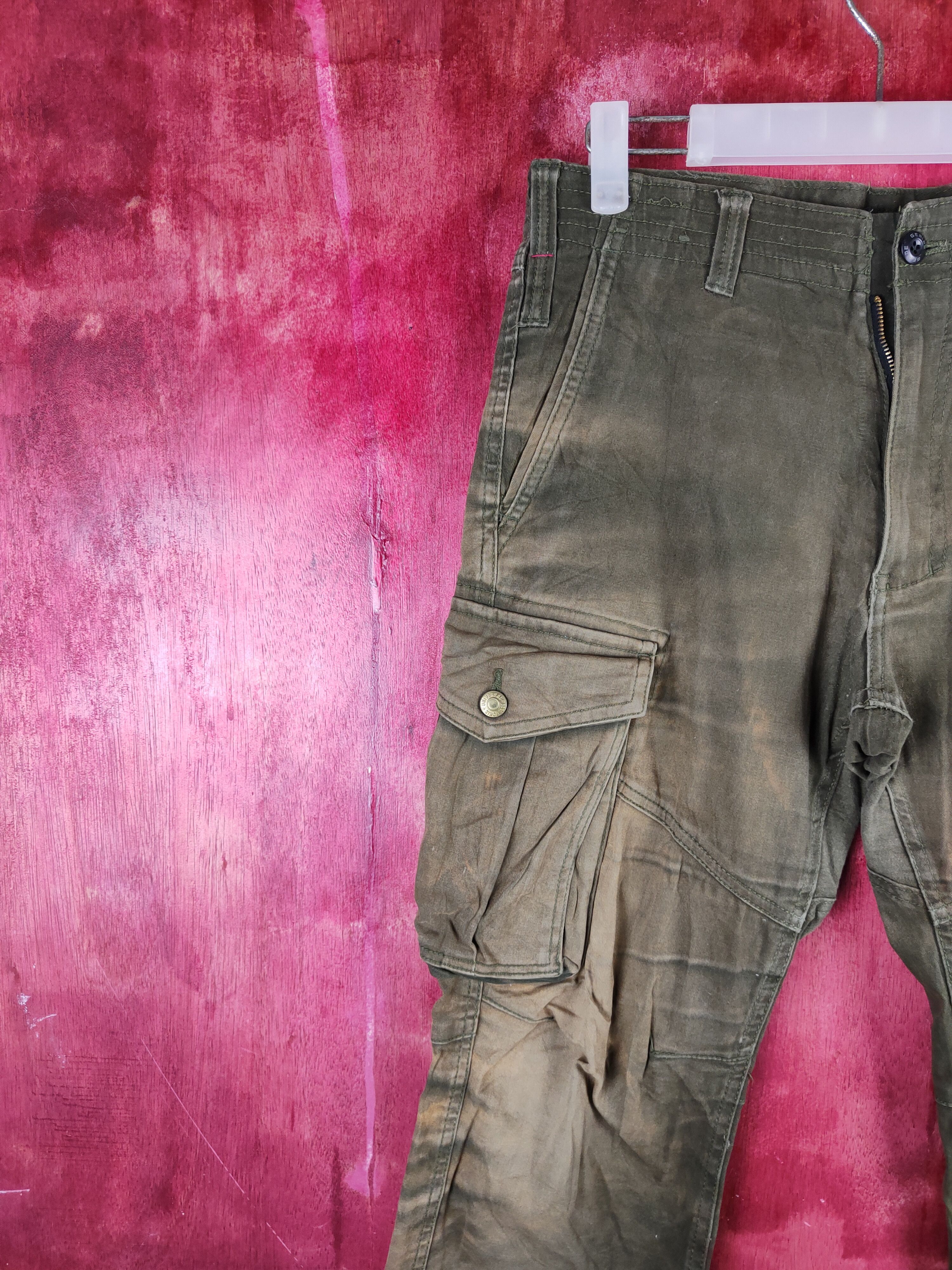 Japanese Brand DL Geride Faded Multipocket Tactical Cargo Pants #S2225 Size US 30 / EU 46 - 3 Thumbnail