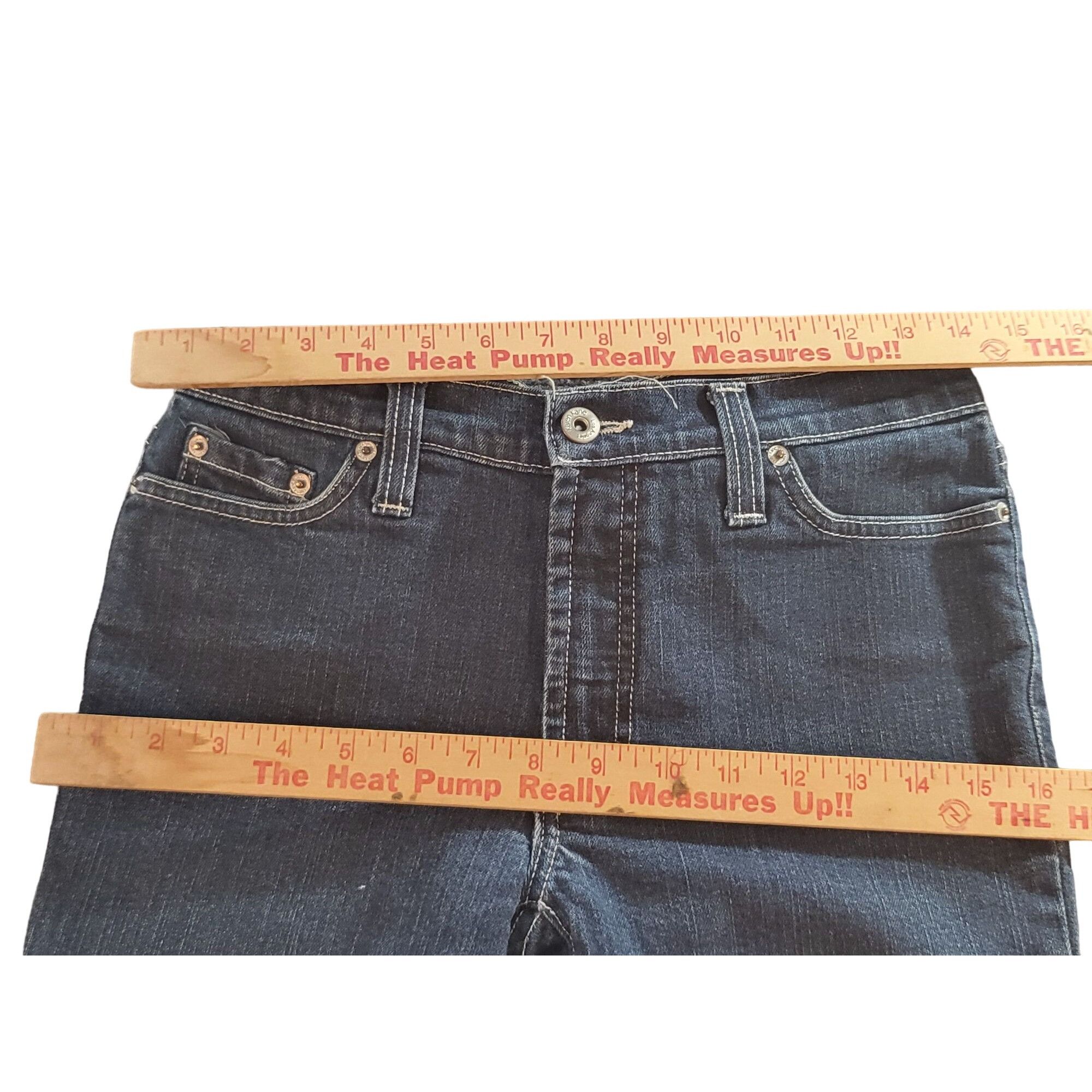 Poeme Bohemian Karen Kane Jeans Women Sz 6 Blue Denim Straight Leg Regular Size 28" / US 6 / IT 42 - 2 Thumbnail