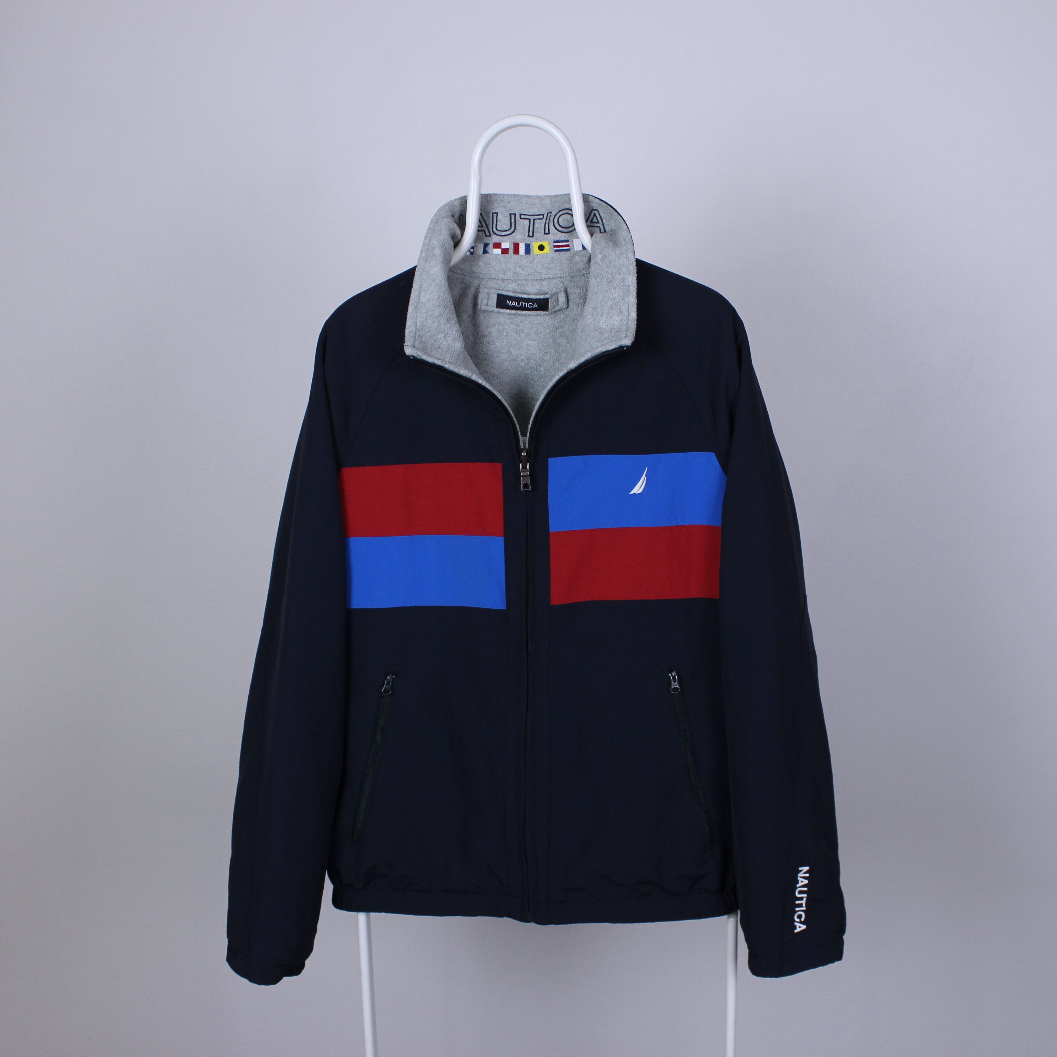 Nautica Nautica reversible jacket men M fleece nylon Size US M / EU 48-50 / 2 - 12 Thumbnail