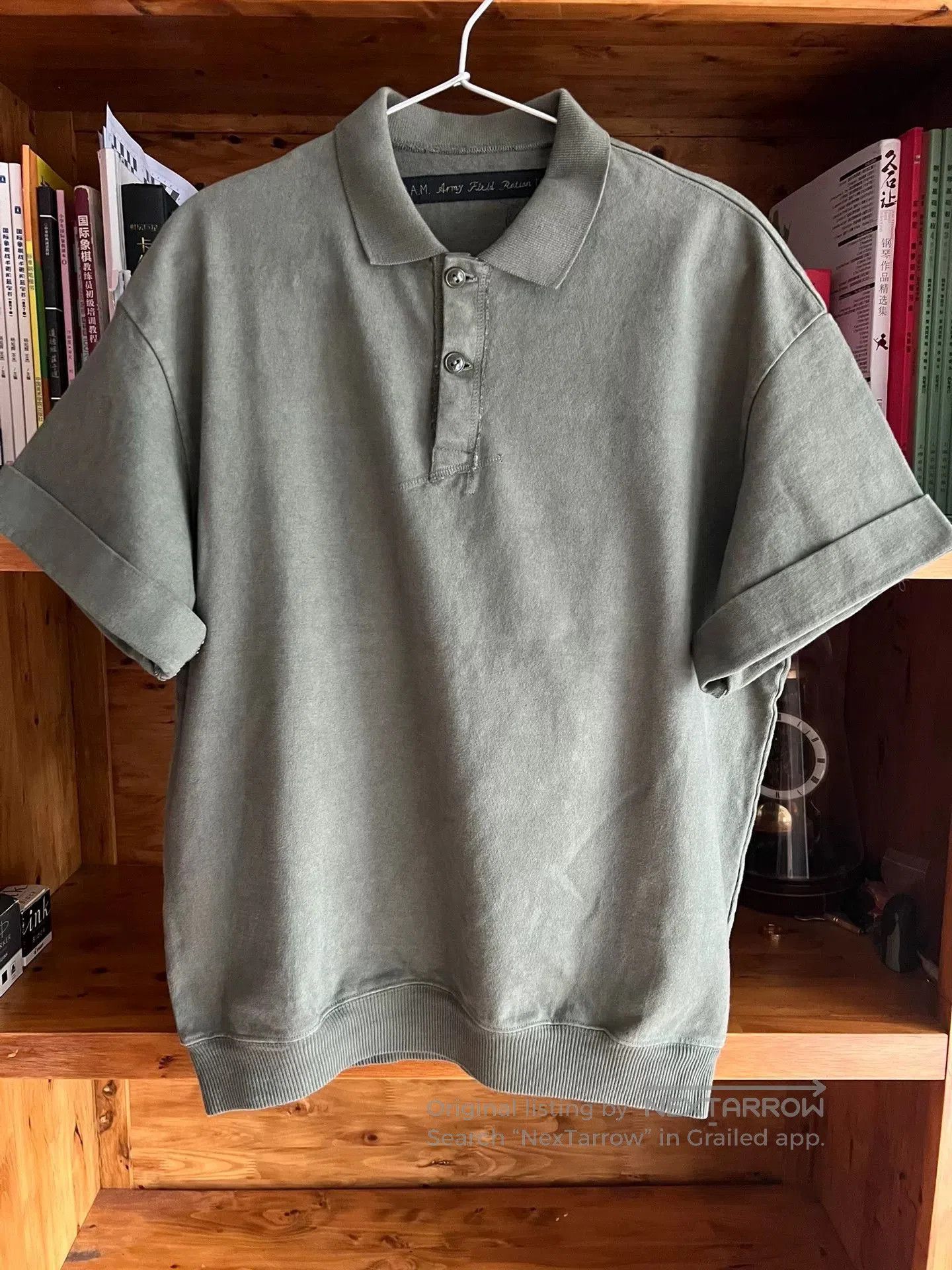 Kapital kapital army olive green polo t. Size US M / EU 48-50 / 2 - 4 Thumbnail