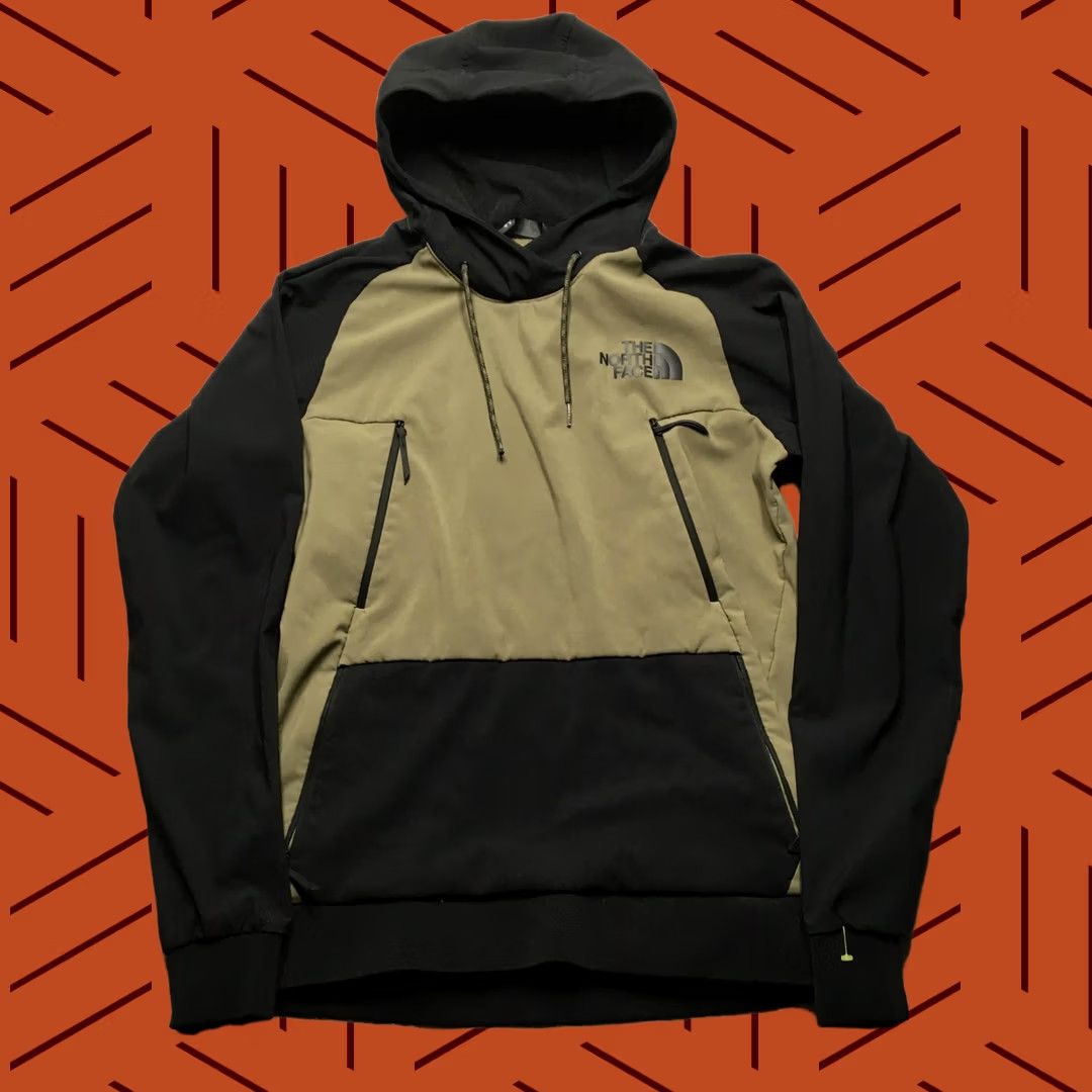 The North Face The North Face Hoodie Mens S OD Green Black Fleece Pullover Tekno Fresh Hooded Pockets Zip Size US S / EU 44-46 / 1 - 1 Thumbnail