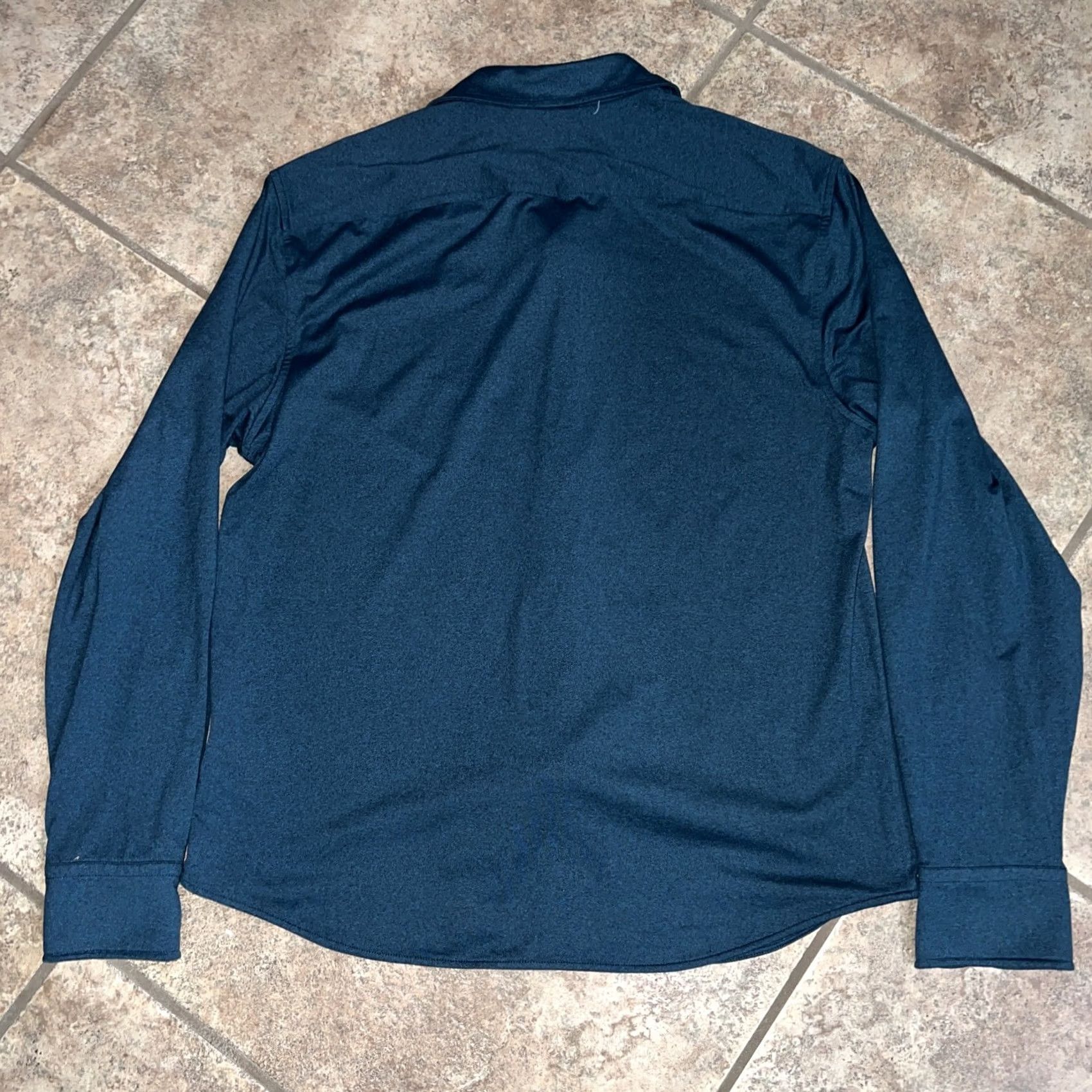 UNTUCKit Untuckit Blue Stretchy Polyester Button Up Shirt Mens M Size US M / EU 48-50 / 2 - 4 Thumbnail