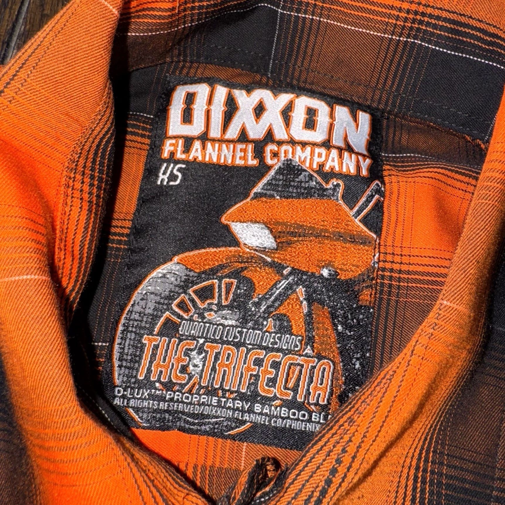 Vintage Dixxon Shirt Mens XS Orange The Trifecta Flannel Plaid Low Rider West Coast Shirt Casual Travel Workwear Pocket Button-Up Short Sleeve Size US XS / EU 42 / 0 - 3 Thumbnail