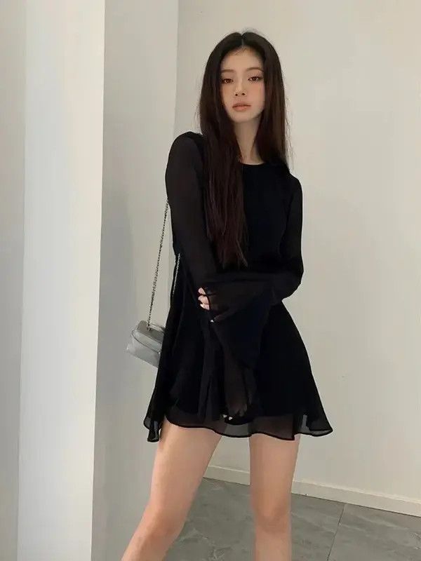 VIBE Backless Black Dress Women Elegant Size M / US 6-8 / IT 42-44 - 3 Thumbnail