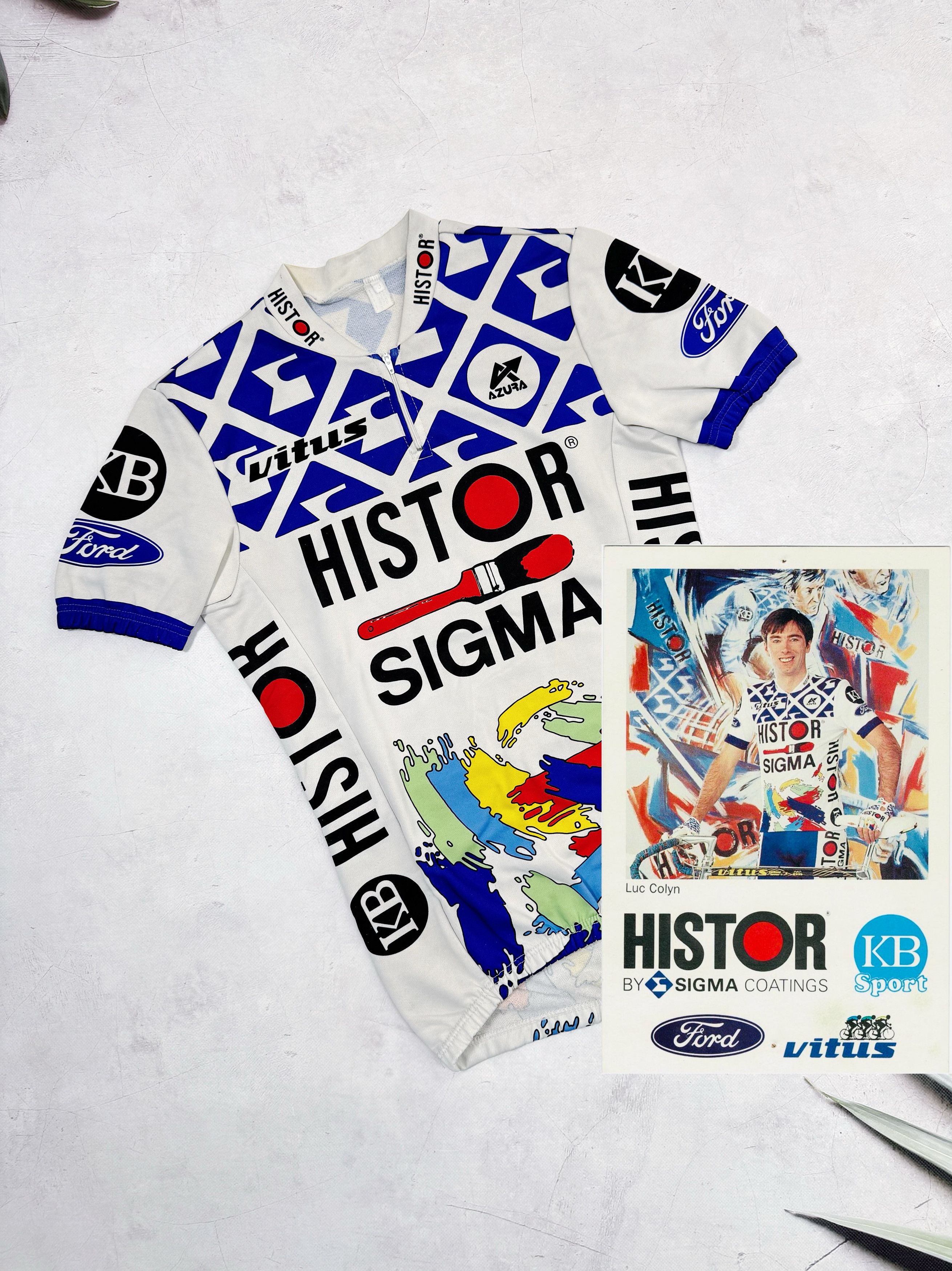 Vintage 1990 Histor Sigma KB Ford Cycling Jersey Size US M / EU 48-50 / 2 - 1 Thumbnail