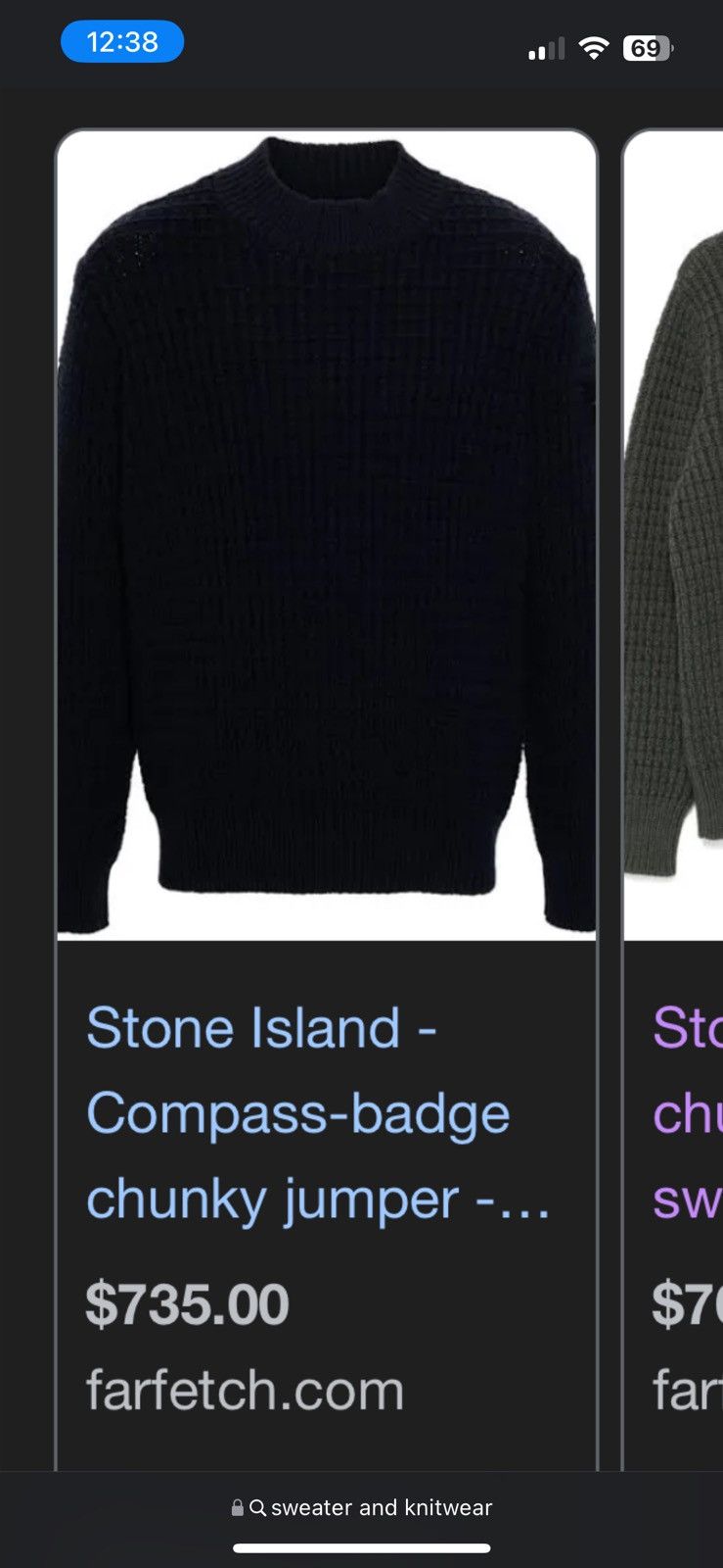 Stone Island Stone island compass-badge chunky Jumper Size US L / EU 52-54 / 3 - 5 Thumbnail