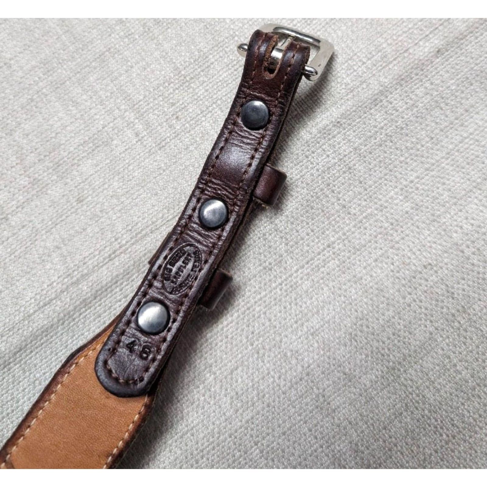 Vintage VINTAGE Big Bend Saddlery Western Belt Men 48 Brown Tooled Ranger Buckle Leather Cowhide Belt Width 1-1/4” XS? Size ONE SIZE - 7 Thumbnail