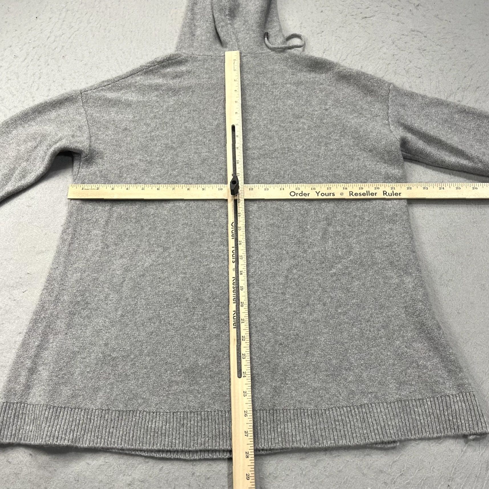 Vintage Garnet Hill Sweater Womens Small Gray 100% Cashmere Hooded Tunic Knit Pullover Size S / US 4 / IT 40 - 7 Thumbnail