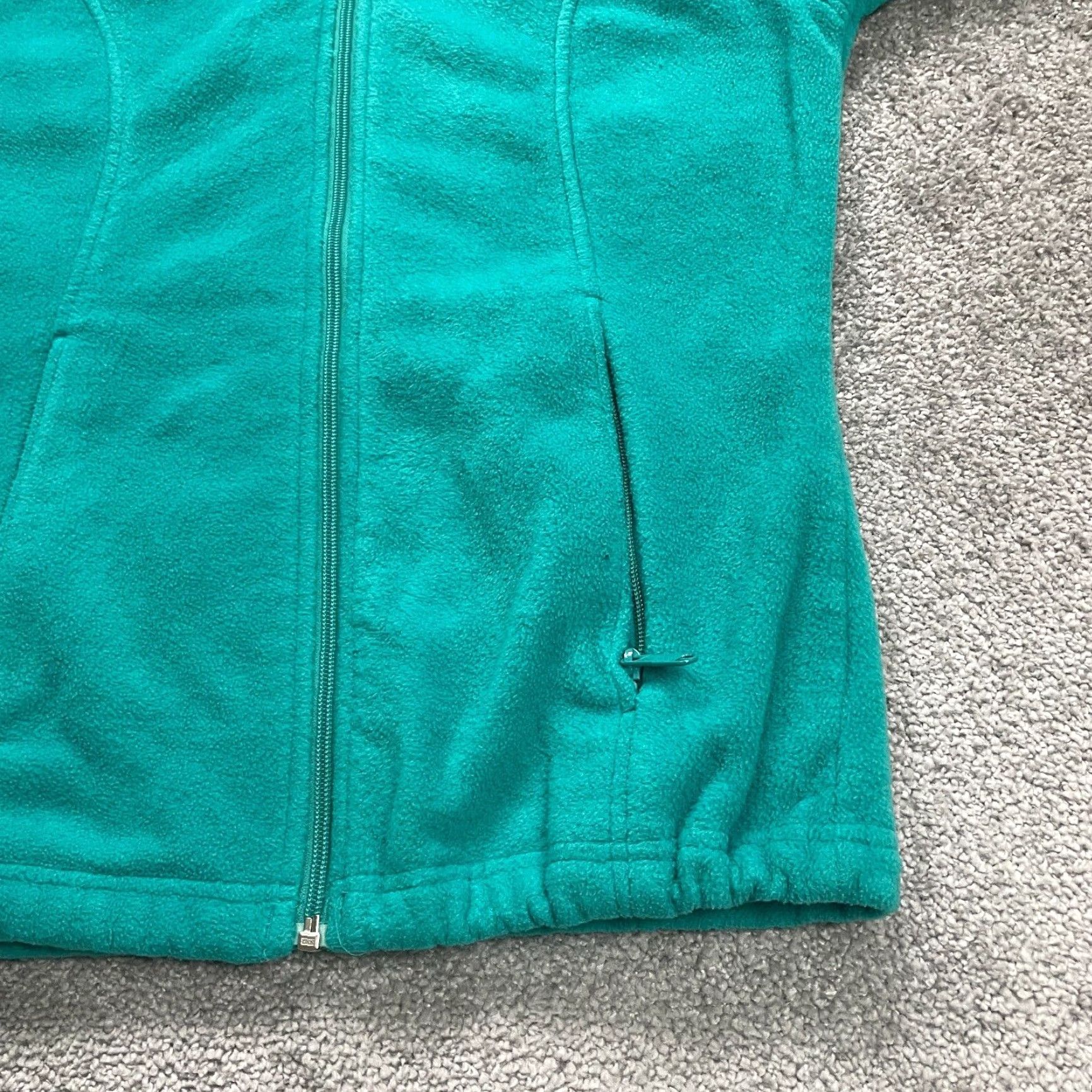 Vintage Columbia Benton Springs Fleece Jacket Women Medium Green Full Zip Outdoor Hiking Jacket Size M / US 6-8 / IT 42-44 - 4 Thumbnail