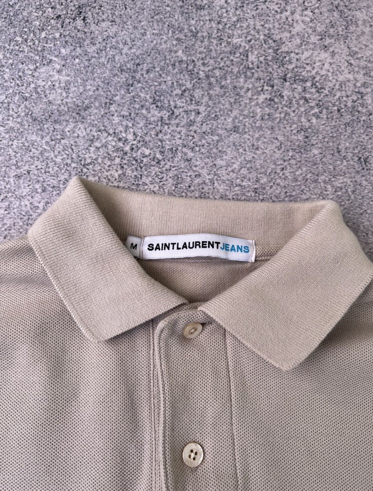Yves Saint Laurent Vintage Saint Laurent Jeans Beige Polo Top Classic Logo Size US M / EU 48-50 / 2 - 3 Thumbnail