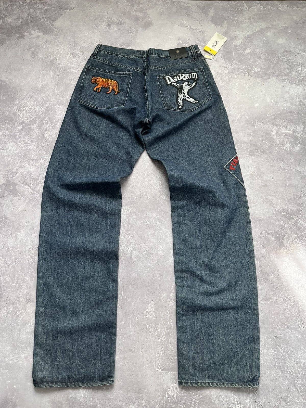 Versace Jeans Couture Versace Jeans Couture Delirium Multilogo Patch Denim Pants Size US 35 - 2 Thumbnail