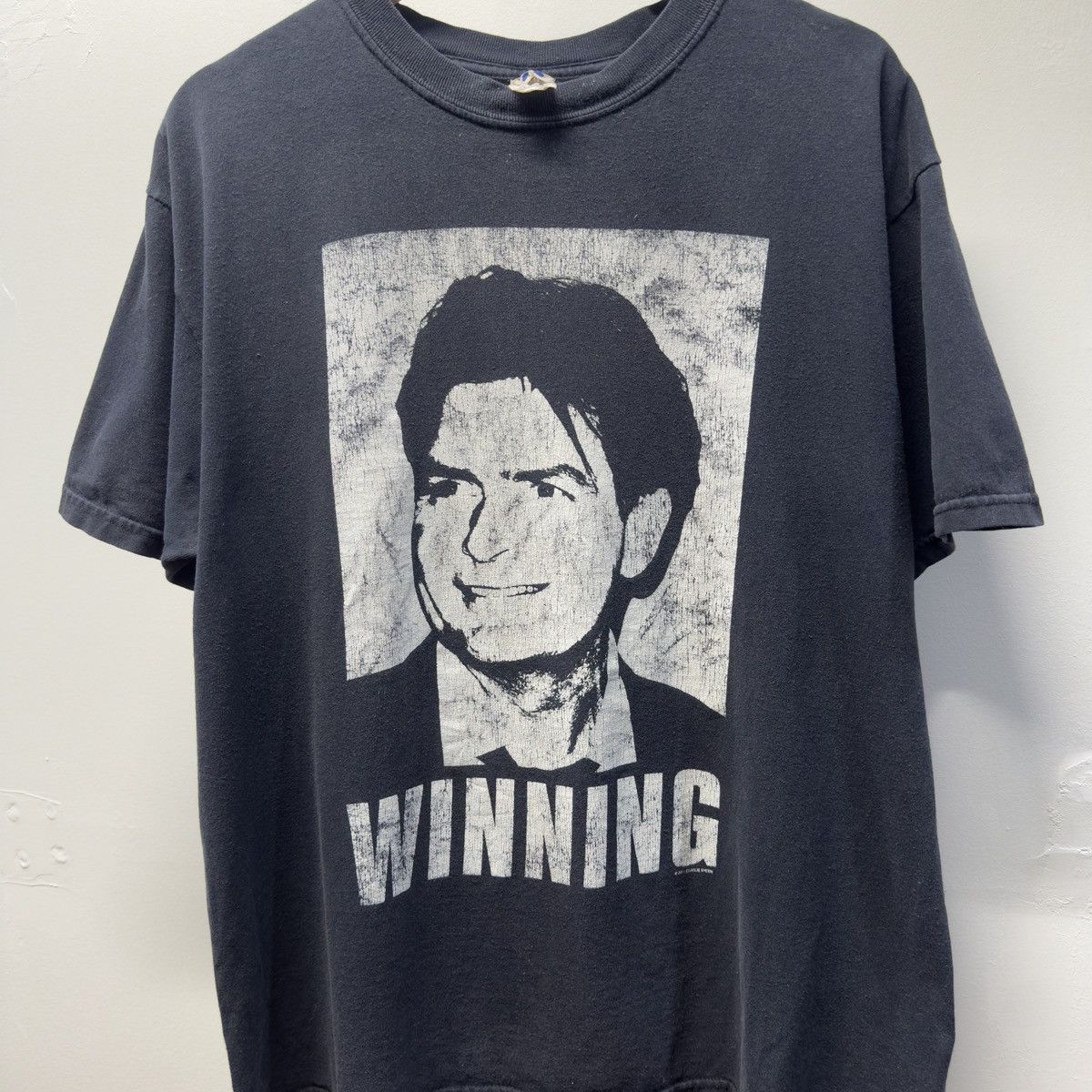 Vintage 2011 Faded Distressed Charlie Sheen Winning Tee ERD Grunge Size US L / EU 52-54 / 3 - 3 Thumbnail