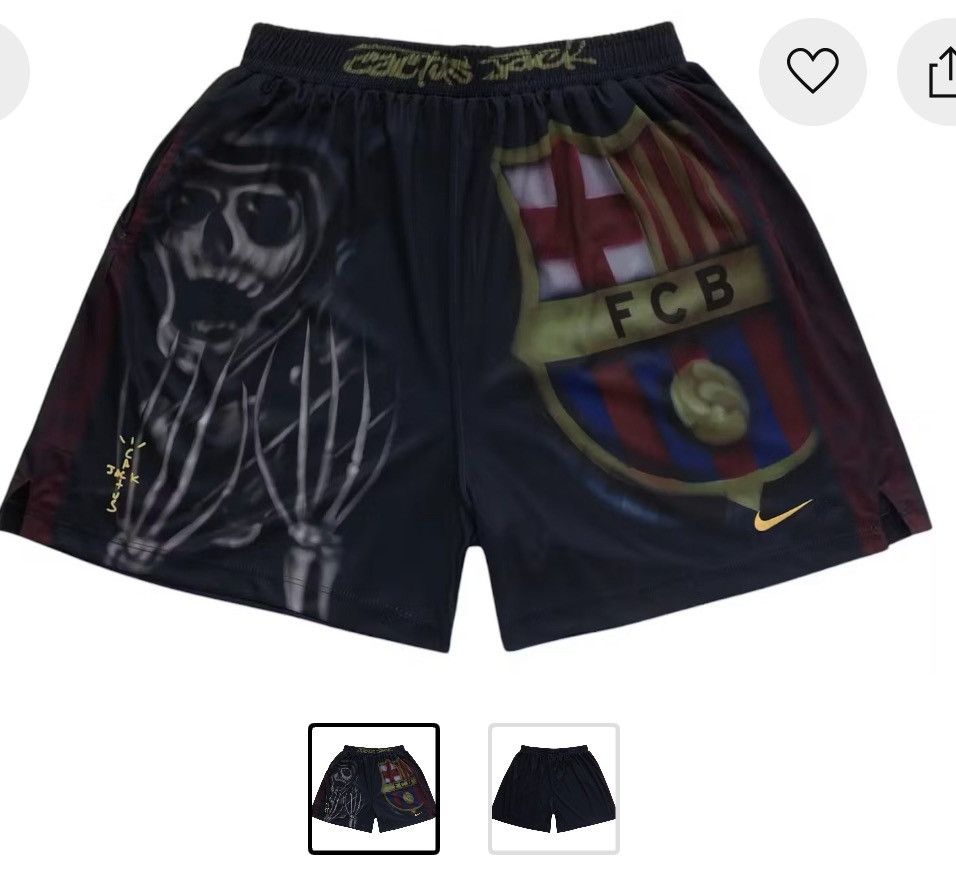 Nike × Travis Scott Nike x Travis Scott x FC Barcelona Skeleton Shorts - sz M Size US 32 / EU 48 - 3 Thumbnail