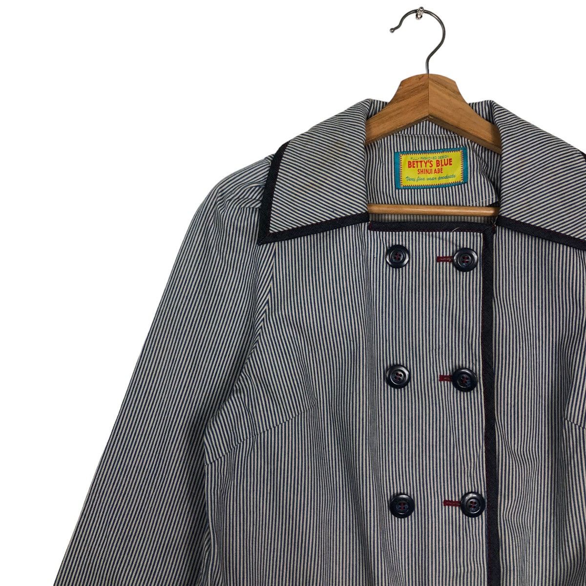 Japanese Brand 🔥Vtg Hickory Chore Jacket Striped Betty’s Blue Issey Miyake Size US M / EU 48-50 / 2 - 7 Thumbnail