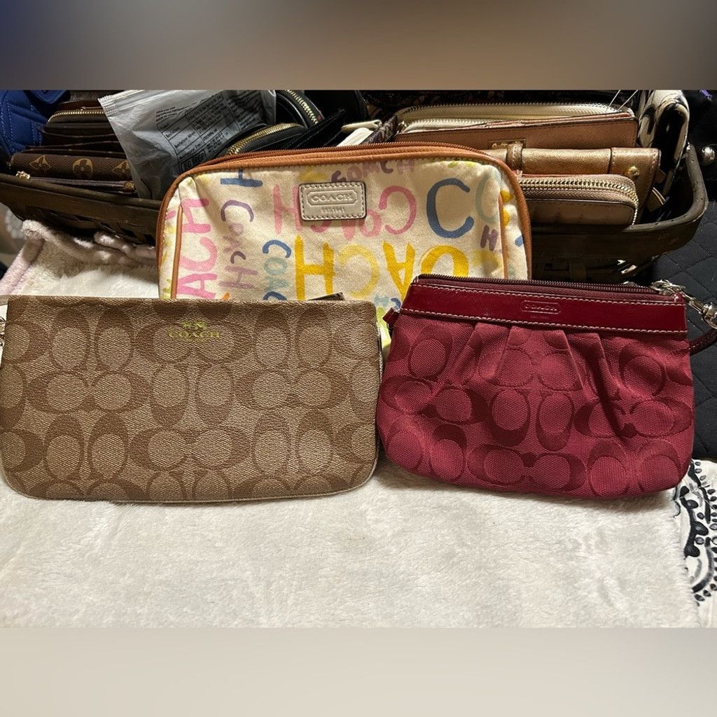 Coach COACH Large Wristlet In Signature Coated Canvas khaki Size ONE SIZE - 5 Thumbnail