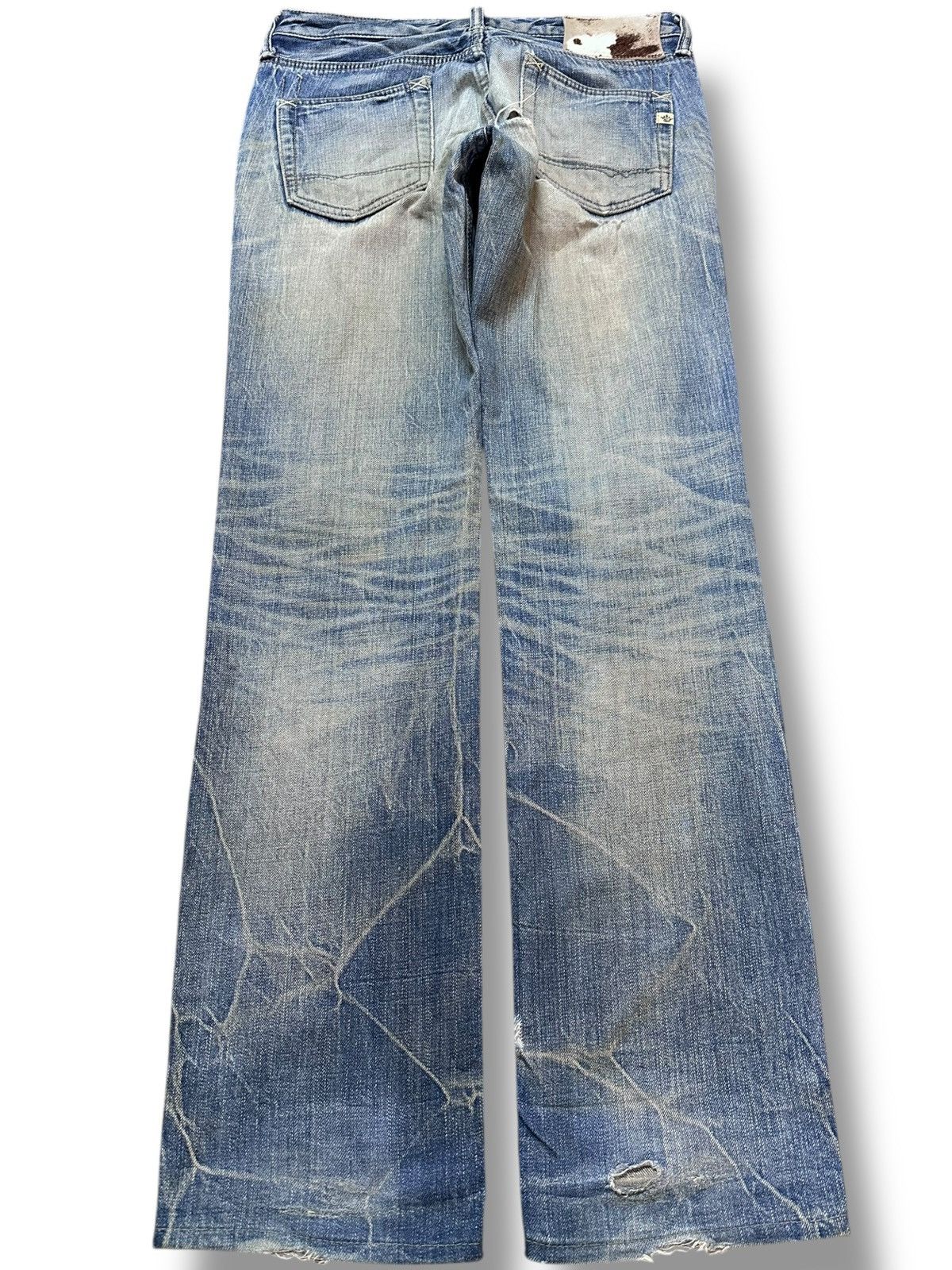 Japanese Brand Vintage Brappers Mudwash Ripped Distressed Denim Size US 31 - 5 Thumbnail