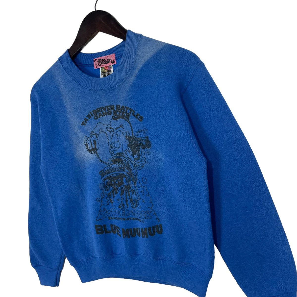 Vintage Vintage 80s Blue Miu Taxi Driver Parody Sweatshirt Crewneck Size US S / EU 44-46 / 1 - 3 Thumbnail