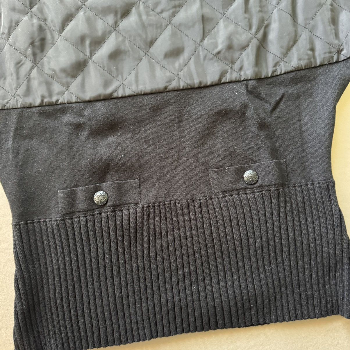 Other Cotton Wool Blend Quilted Mock Neck Sweater Size XL / US 12-14 / IT 48-50 - 6 Thumbnail