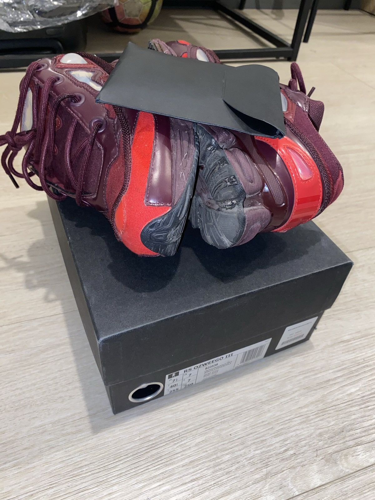 Adidas × Raf Simons Raf Simons Ozweego 2 Burgundy Size US 7.5 / EU 40-41 - 5 Thumbnail