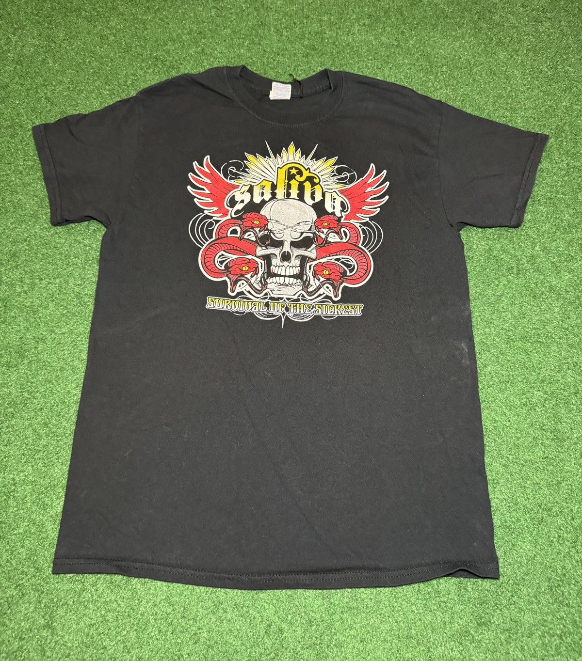JNCO Y2K Survival Of The Fittest Jnco Style Skull Snake T Shirt Size US M / EU 48-50 / 2 - 1 Thumbnail