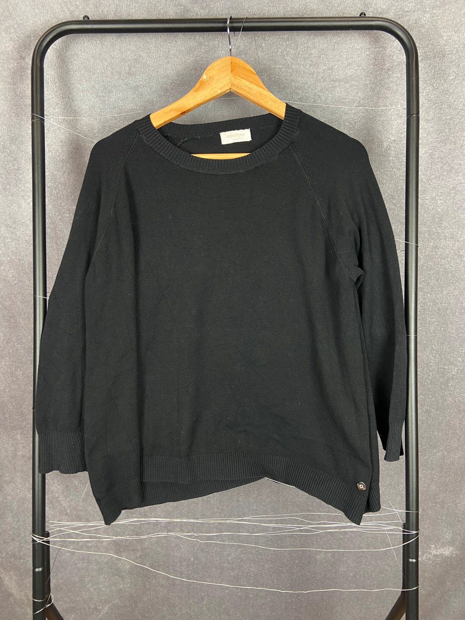 Vintage Ottod’Ame Black Knit Sweater S | Minimalist Asym Fit Size US M / EU 48-50 / 2 - 1 Thumbnail