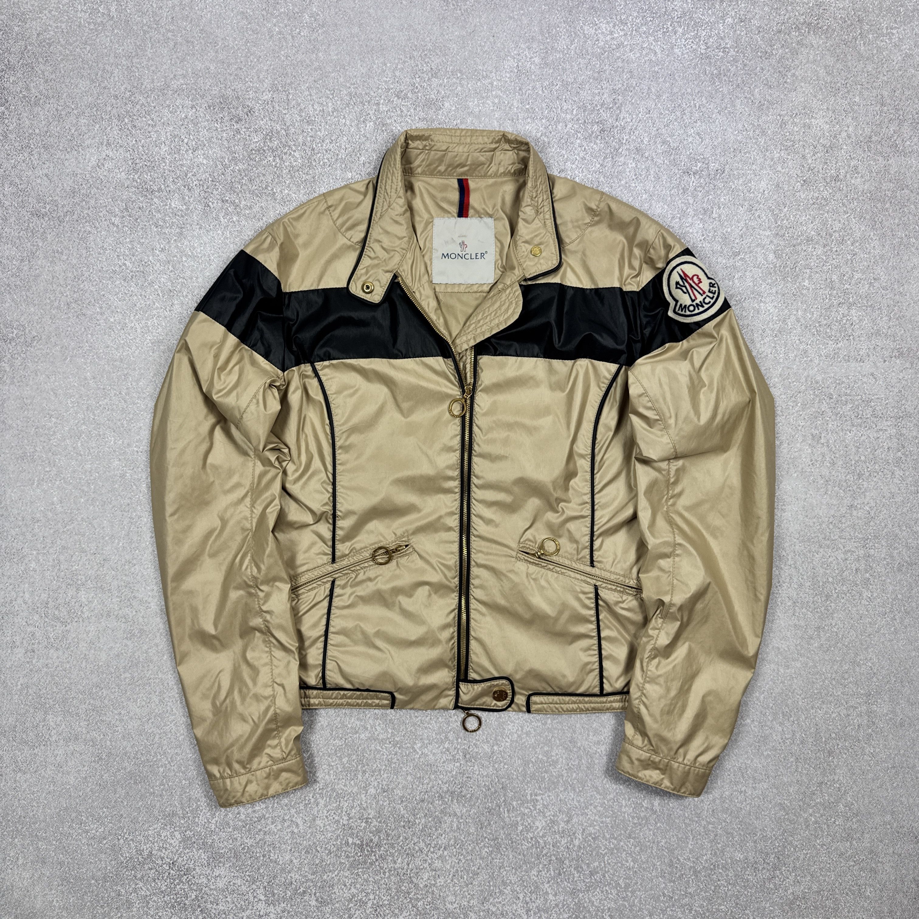 Moncler Women`s Moncler Big Logo Gold Polyester Light Jacket Size 1 Size S / US 4 / IT 40 - 3 Thumbnail