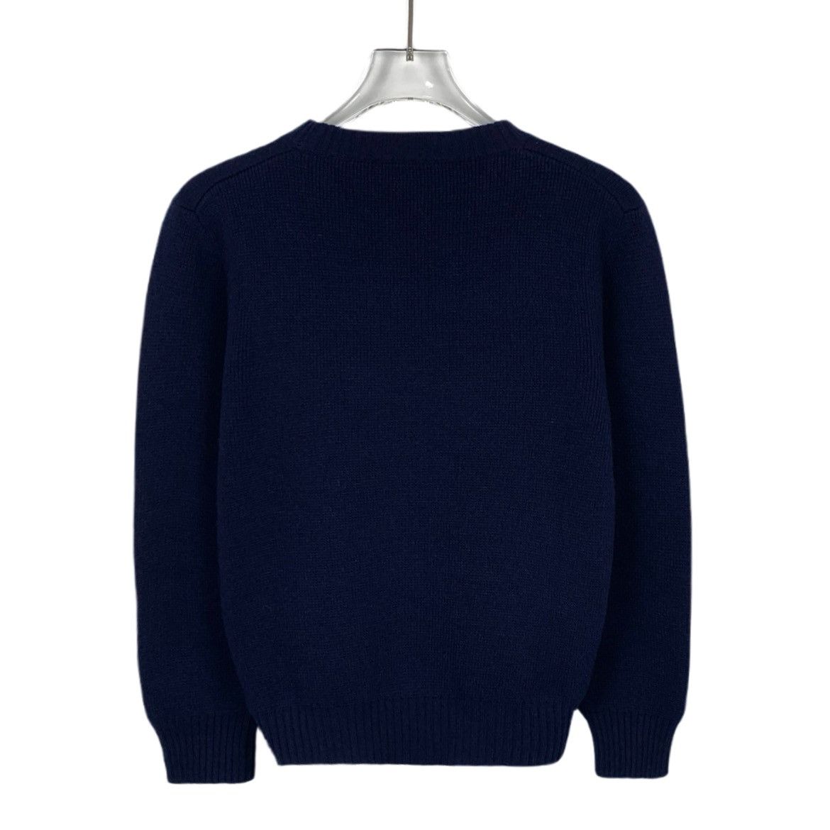 Miu Miu MiuMiu Navy Daisy Wool Long Sleeve Knit Sweater K26WX Size S / US 4 / IT 40 - 2 Thumbnail