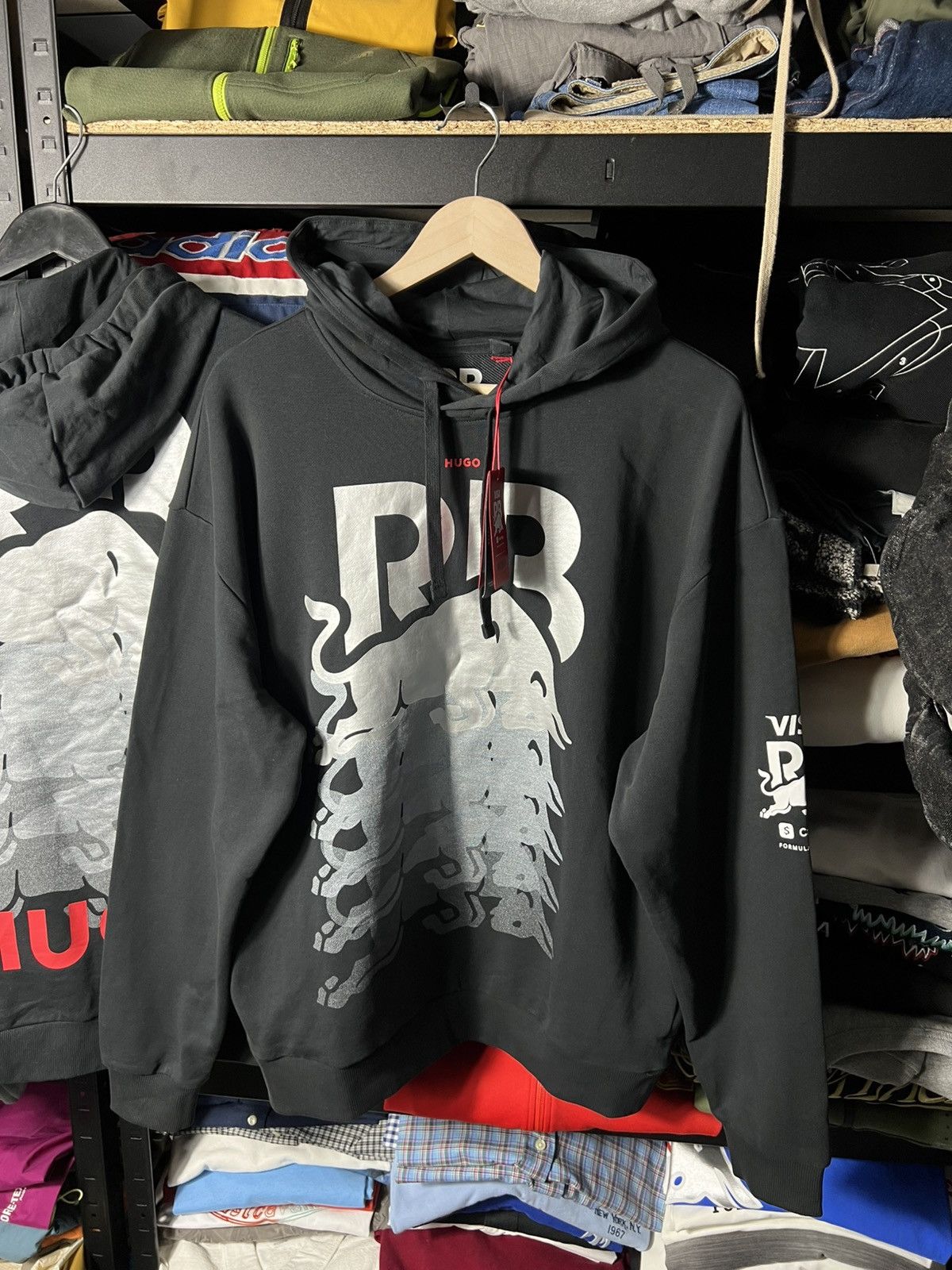 Hugo HUGO Red Bull Racing Oversized Hoodie Black F1 Visa Cash App Size US M / EU 48-50 / 2 - 9 Thumbnail