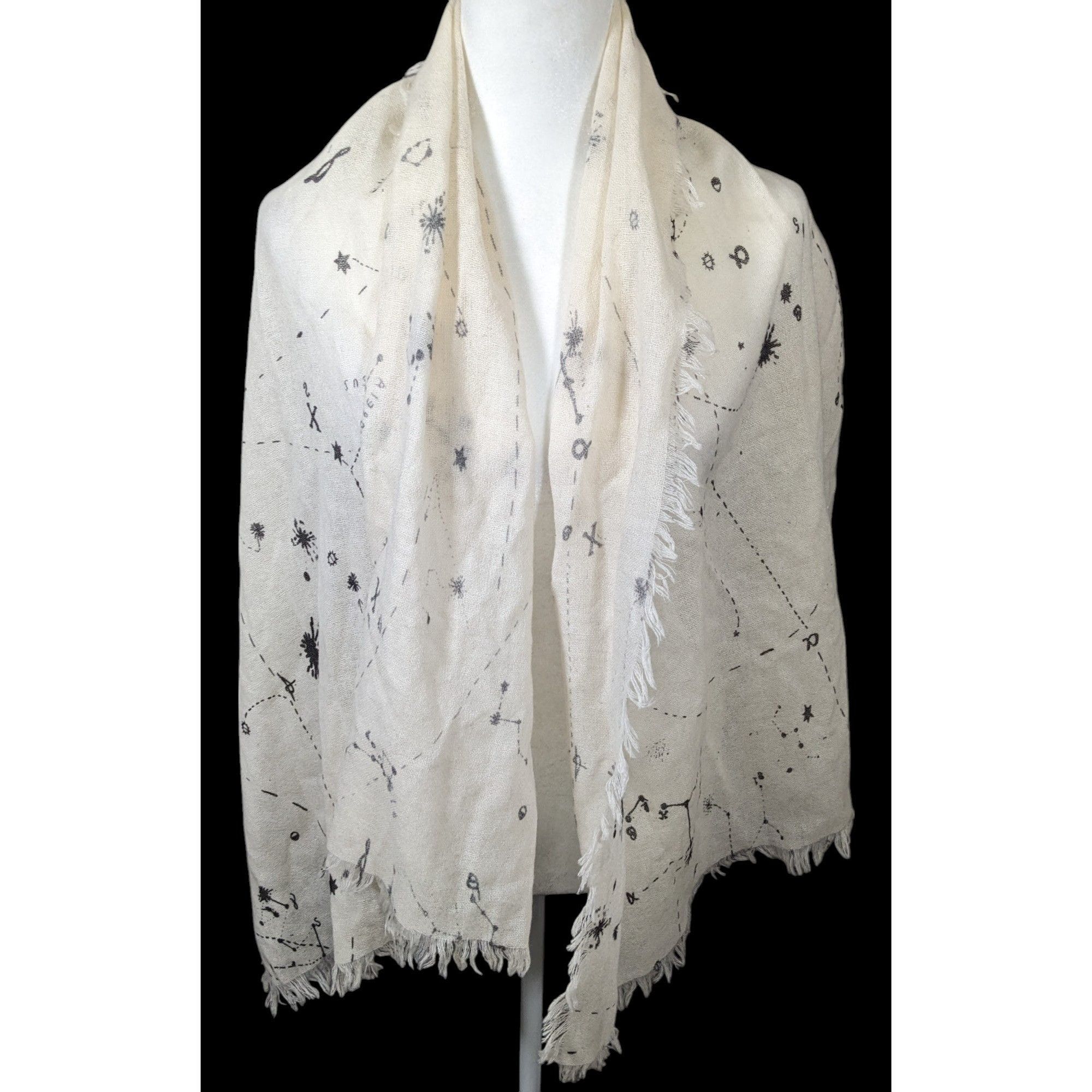 Other Celestial Star Constellation Print White Scarf Size ONE SIZE - 1 Thumbnail