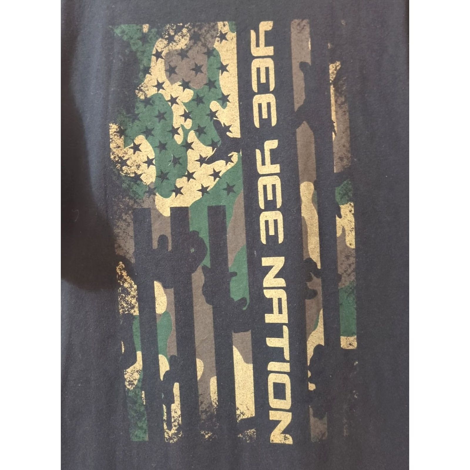 Vintage Yee Yee Apparel Shirt Men M Short Sleeve Camouflage Black Hunting Country Camo Size US M / EU 48-50 / 2 - 2 Thumbnail