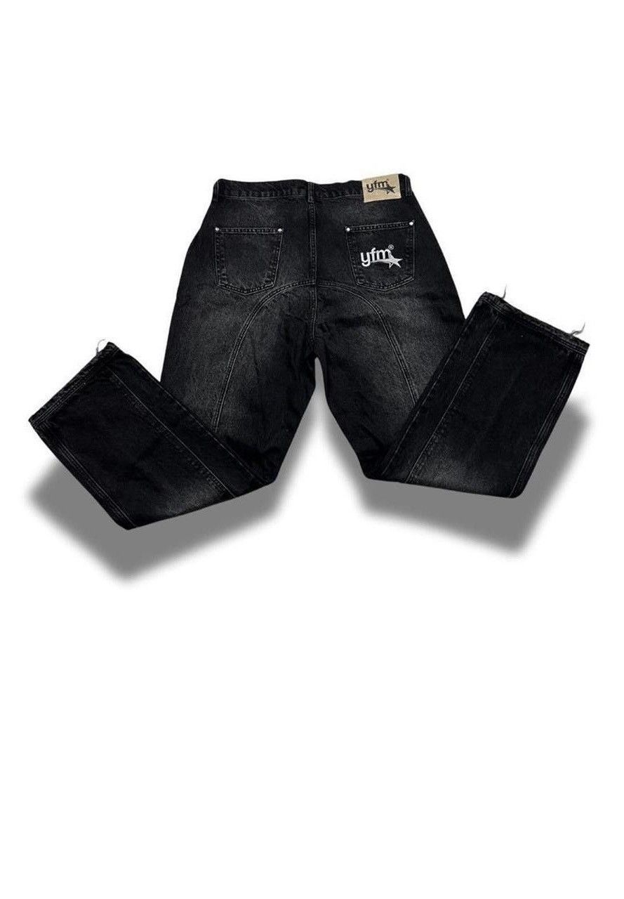 Designer YFM Denim Jeans Black Size US 32 / EU 48 - 5 Thumbnail