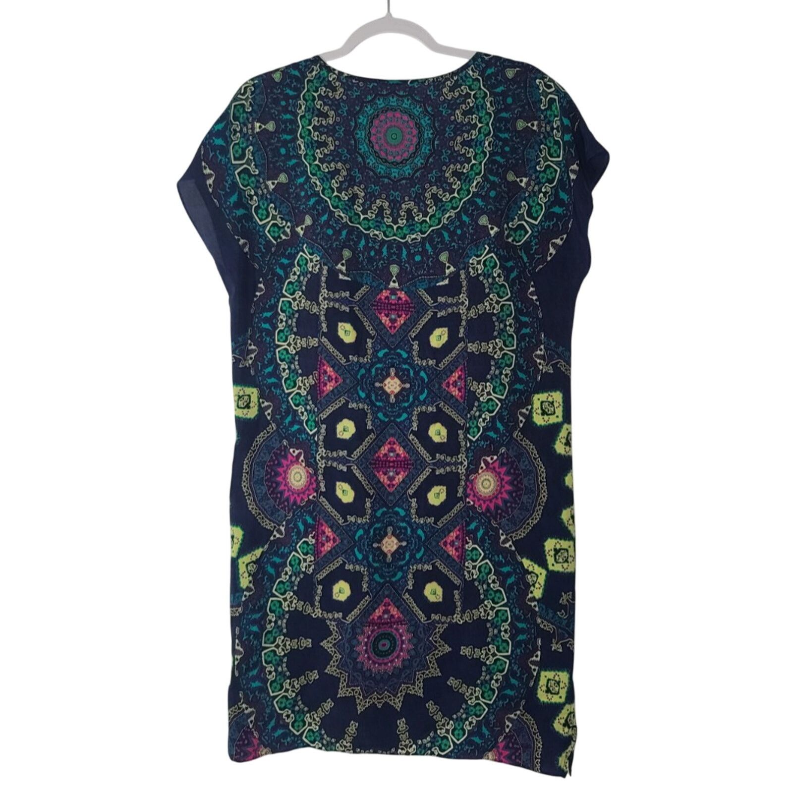 Anthropologie Anthropologie Maeve Geometric Medallion Silk Dress XS Size XS / US 0-2 / IT 36-38 - 6 Thumbnail