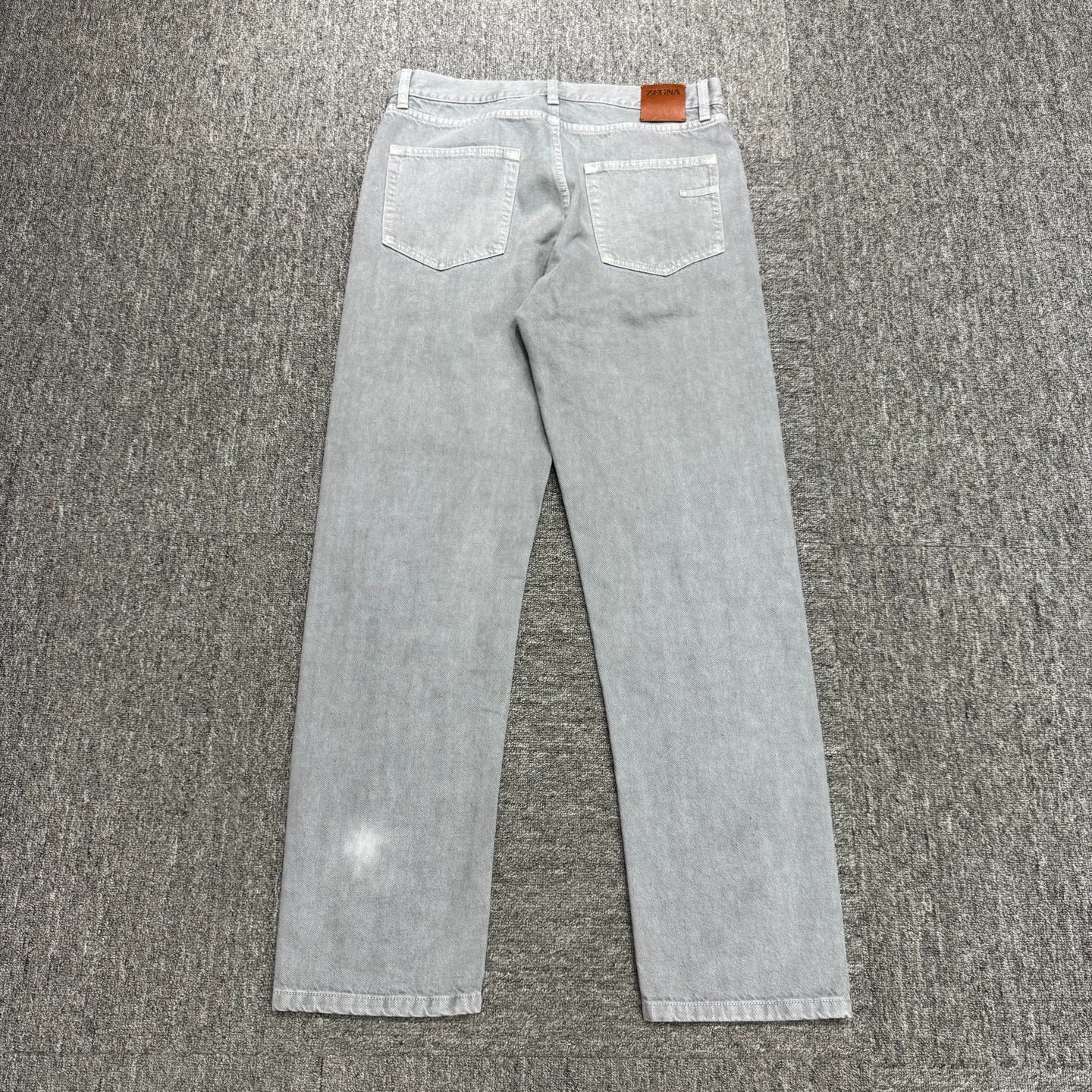 Ermenegildo Zegna ZEGNA 98 New Washed Distressed White Wash Jeans 32 Size US 32 / EU 48 - 5 Thumbnail