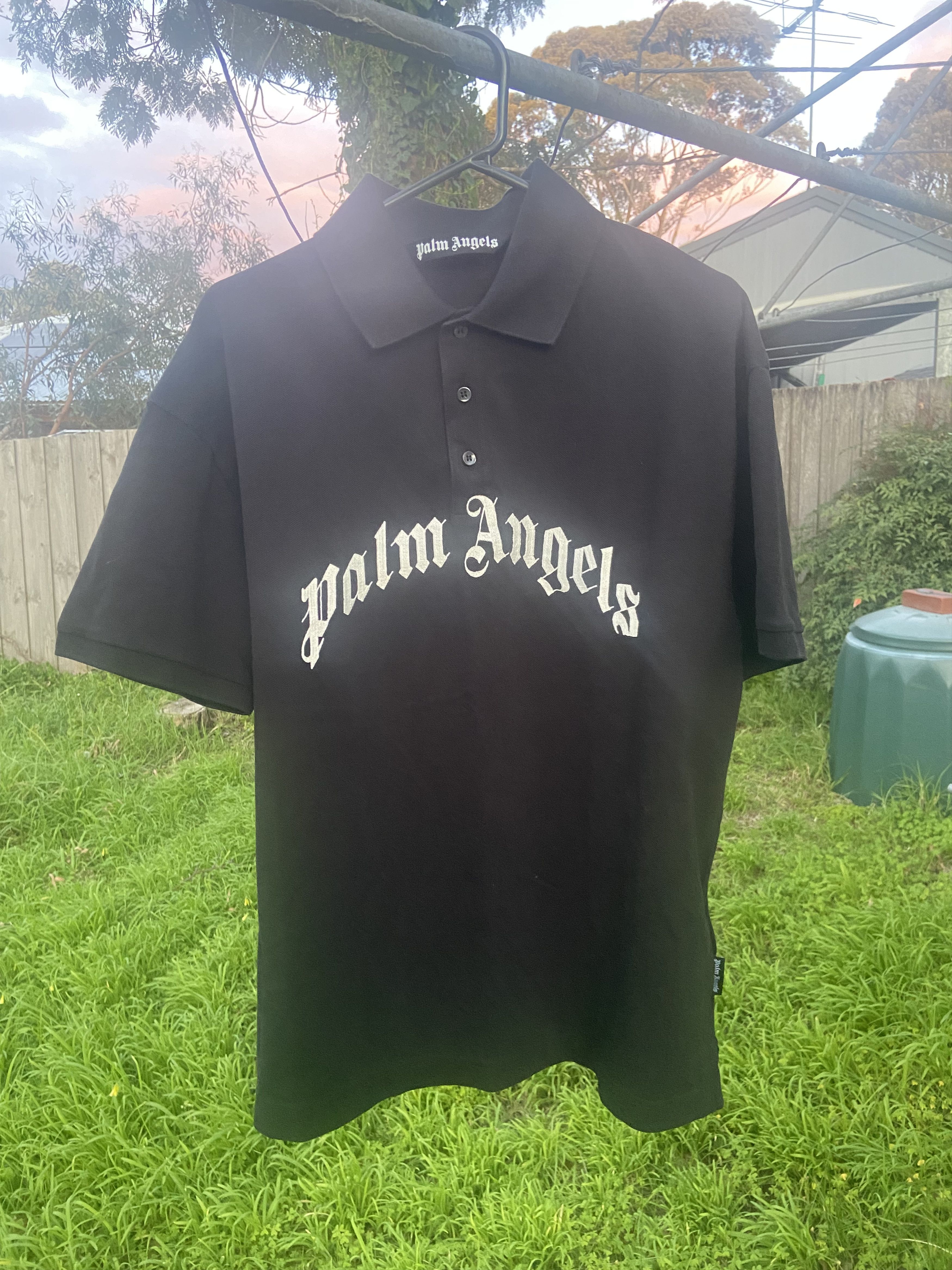 Palm Angels Palm Angels Curved Logo polo shirt Size US XL / EU 56 / 4 - 1 Thumbnail